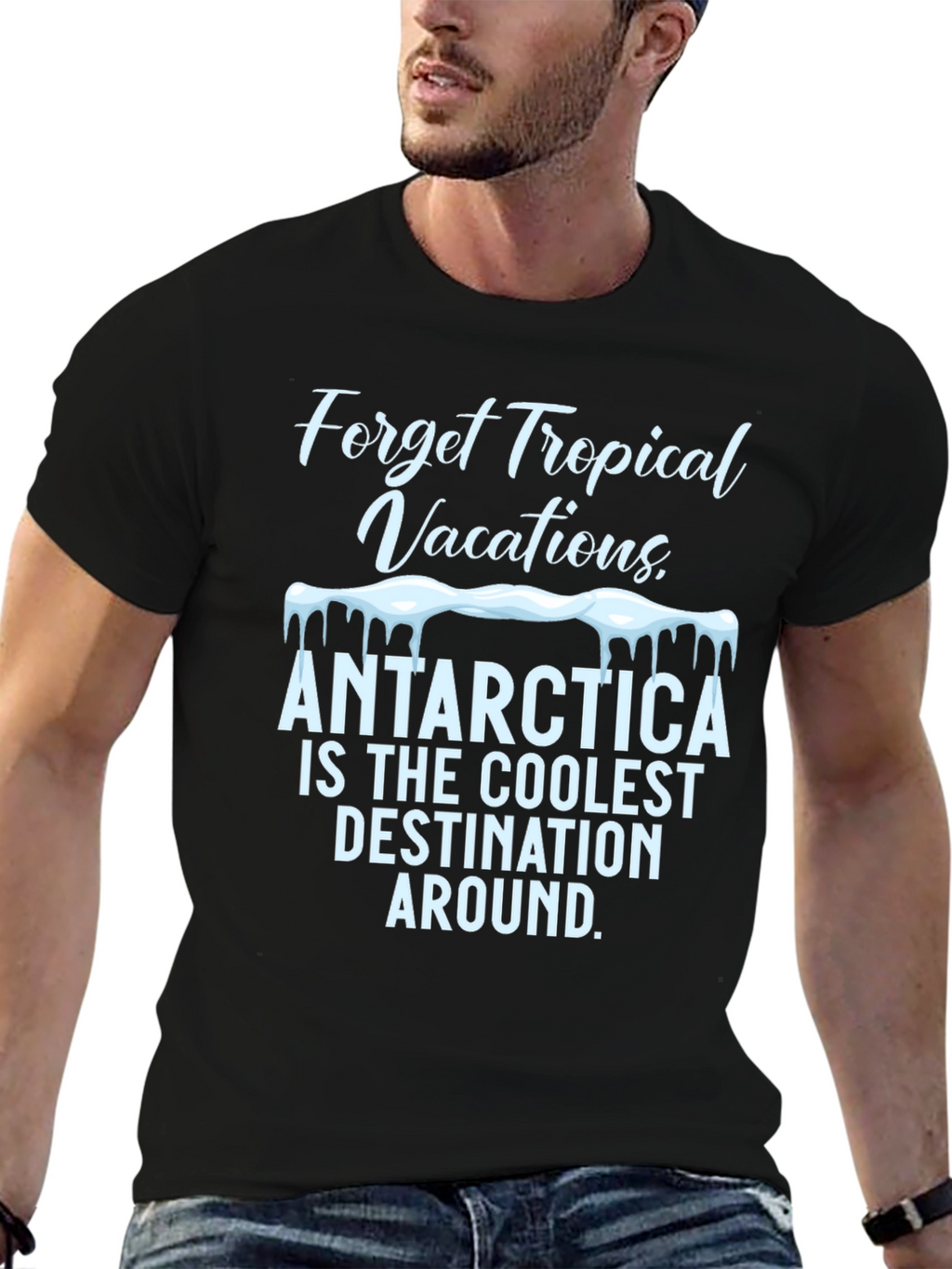 Antarctica Coolest Destination Graphic T-Shirt