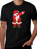 Dabbing Santa Graphic Tee - Holiday Fun