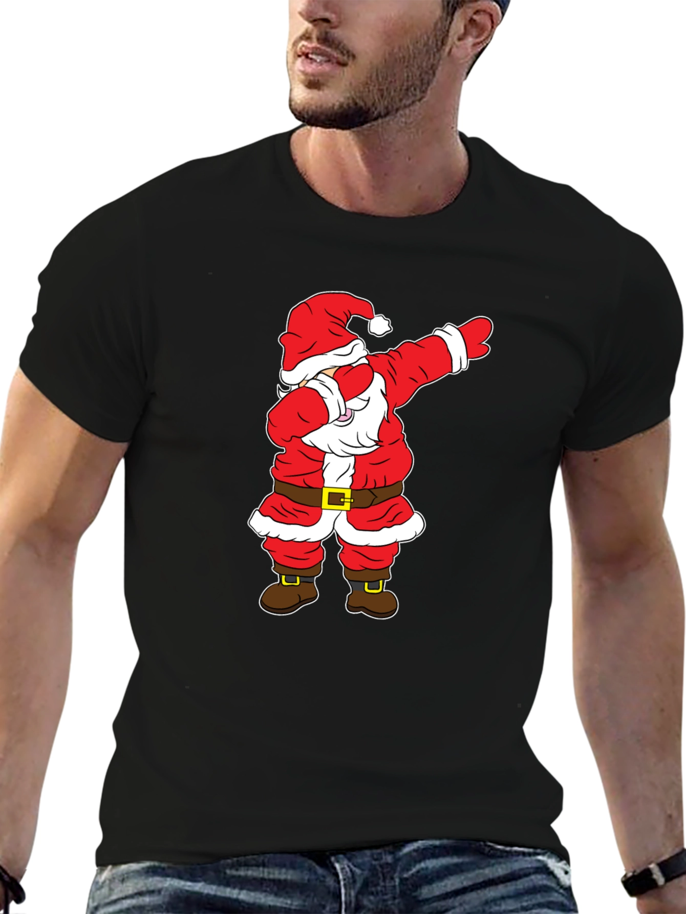 Dabbing Santa Graphic Tee - Holiday Fun
