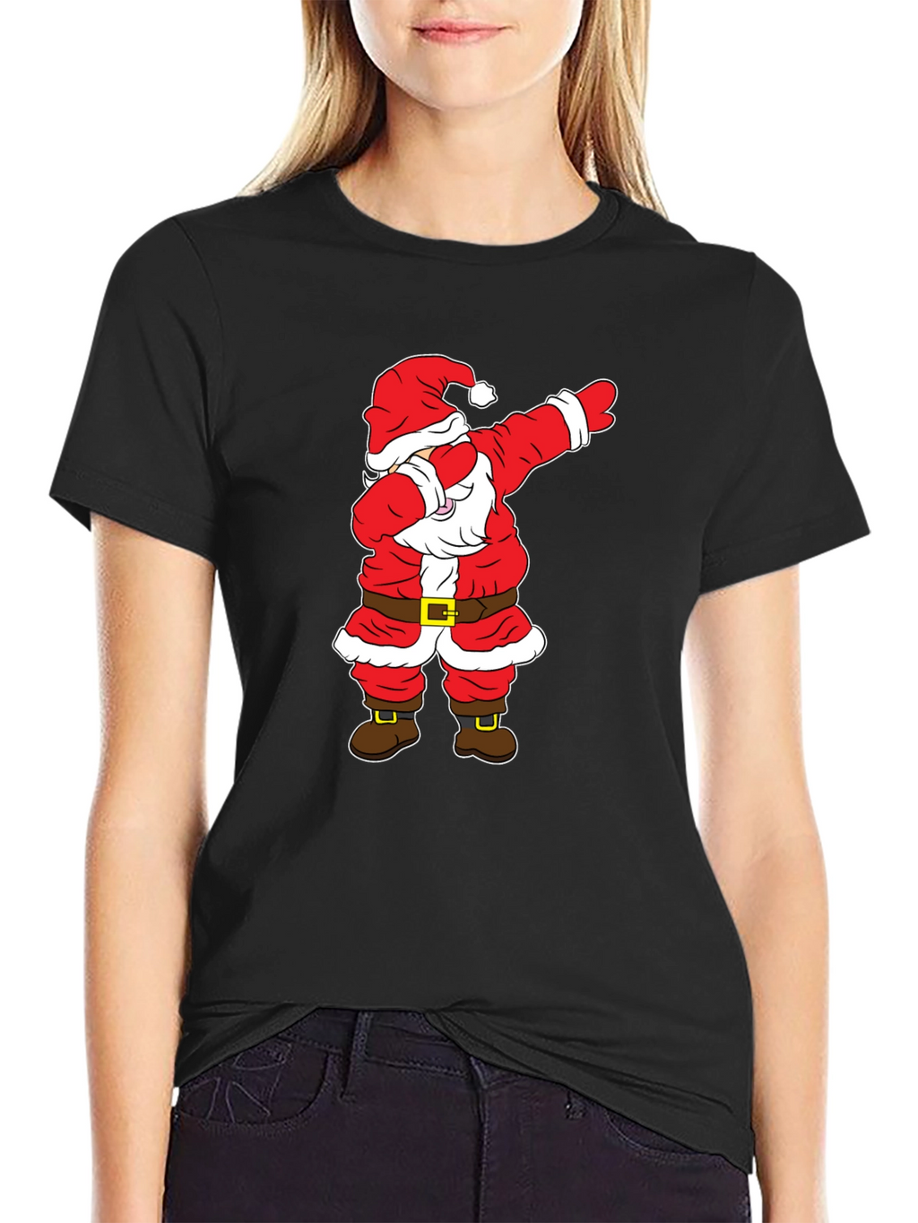 Dabbing Santa Graphic Tee - Holiday Fun