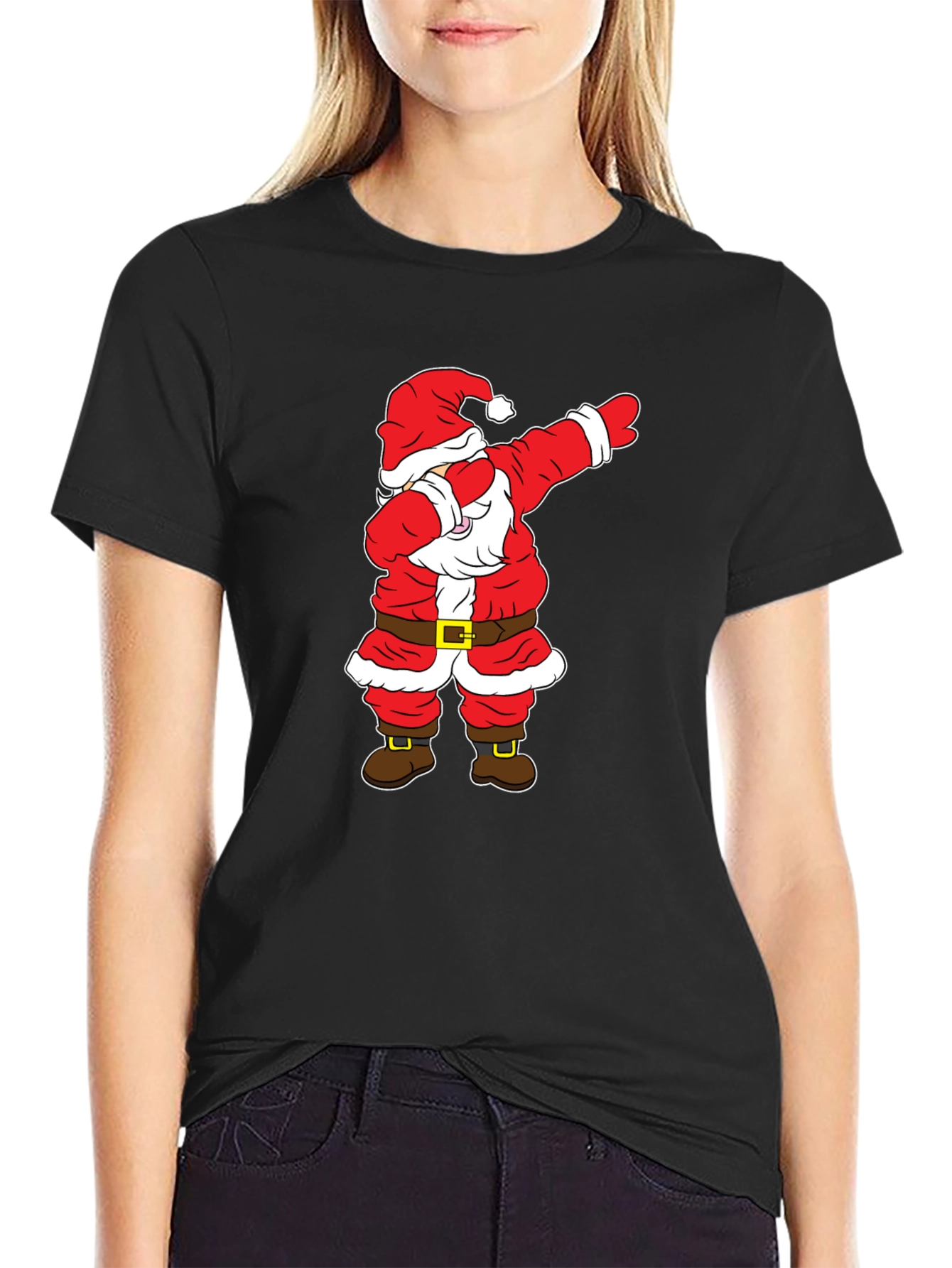 Dabbing Santa Graphic Tee - Holiday Fun