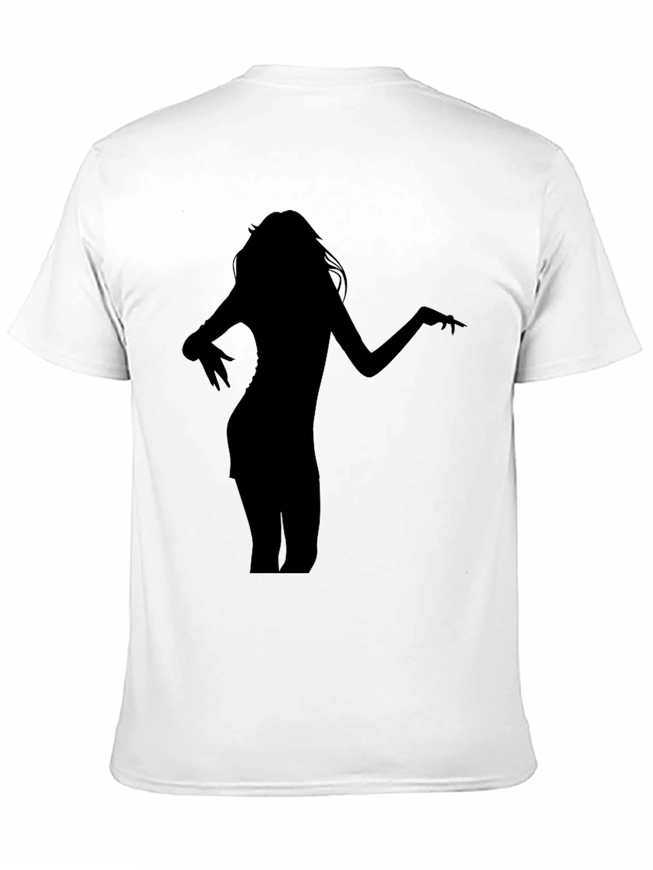 Silhouette Woman Graphic Black T-Shirt