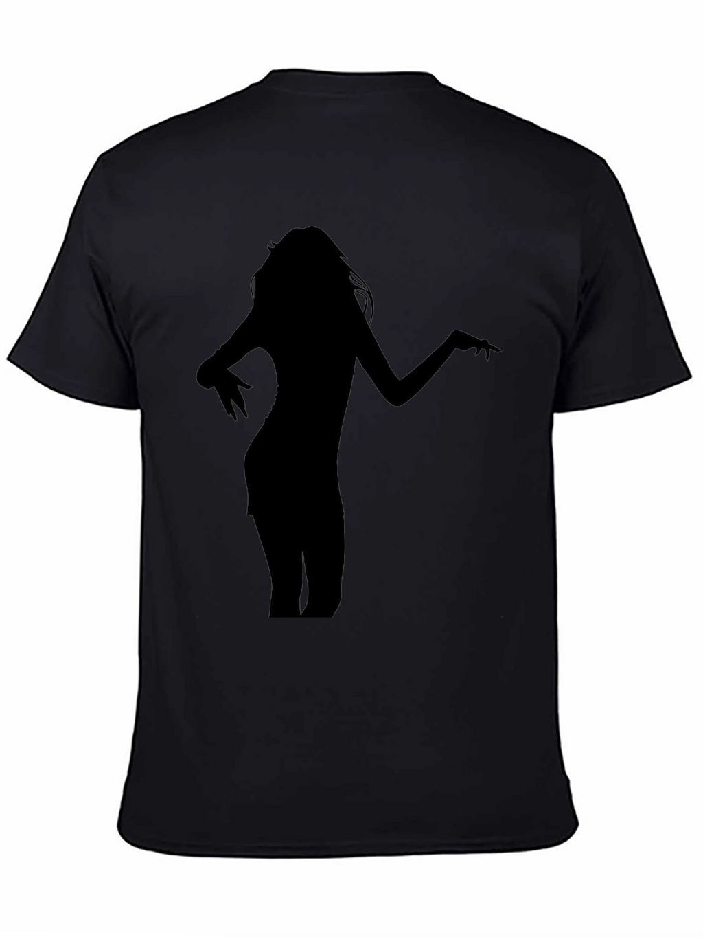 Silhouette Woman Graphic Black T-Shirt