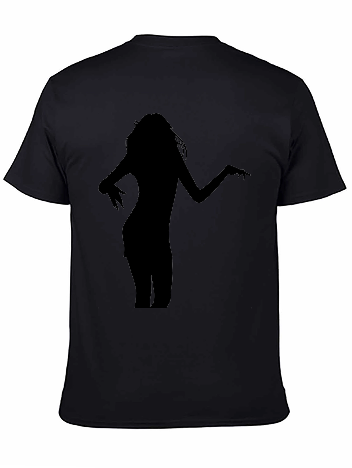 Silhouette Woman Graphic Black T-Shirt
