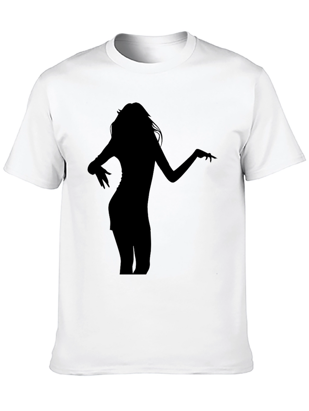 Silhouette Woman Graphic Black T-Shirt