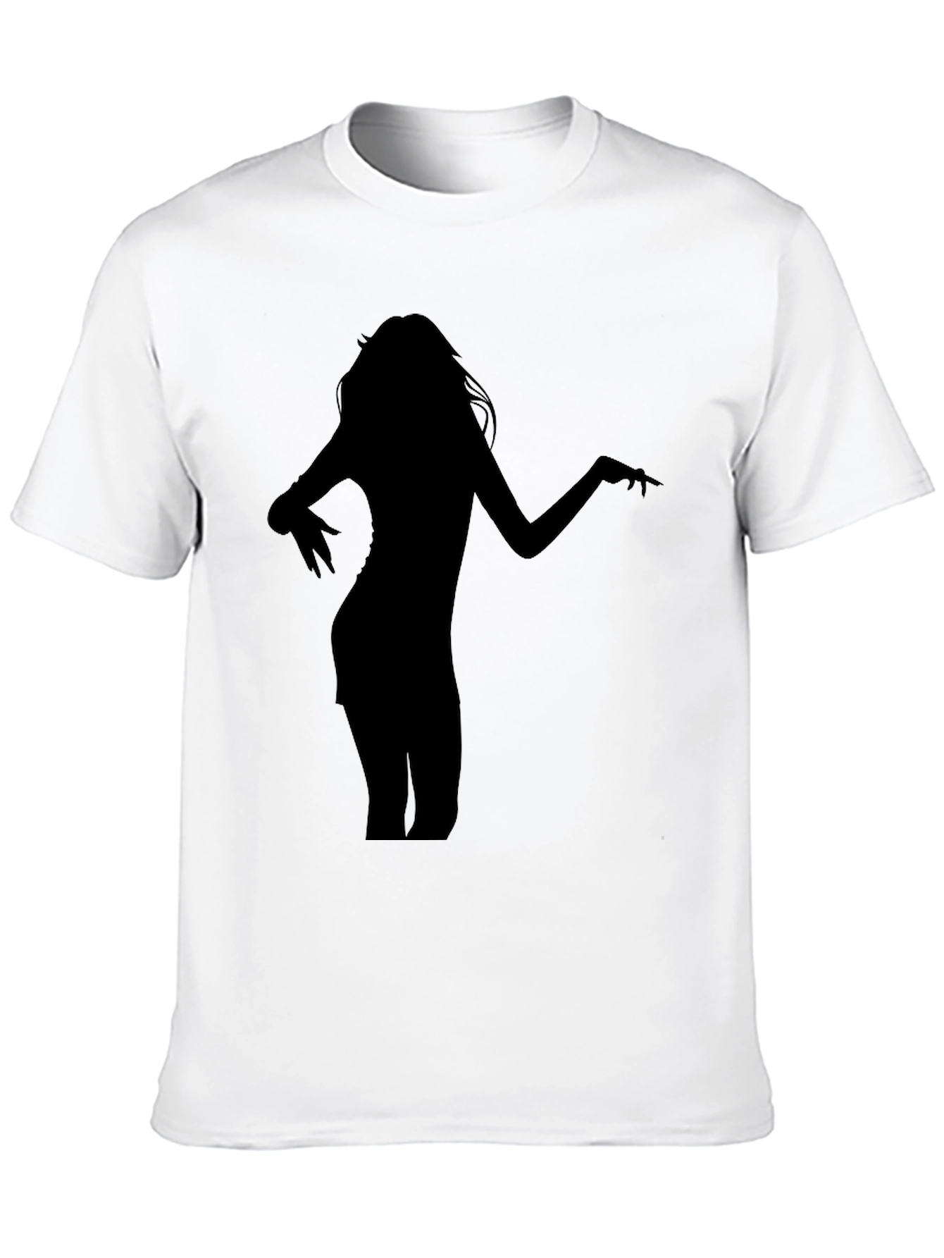 Silhouette Woman Graphic Black T-Shirt