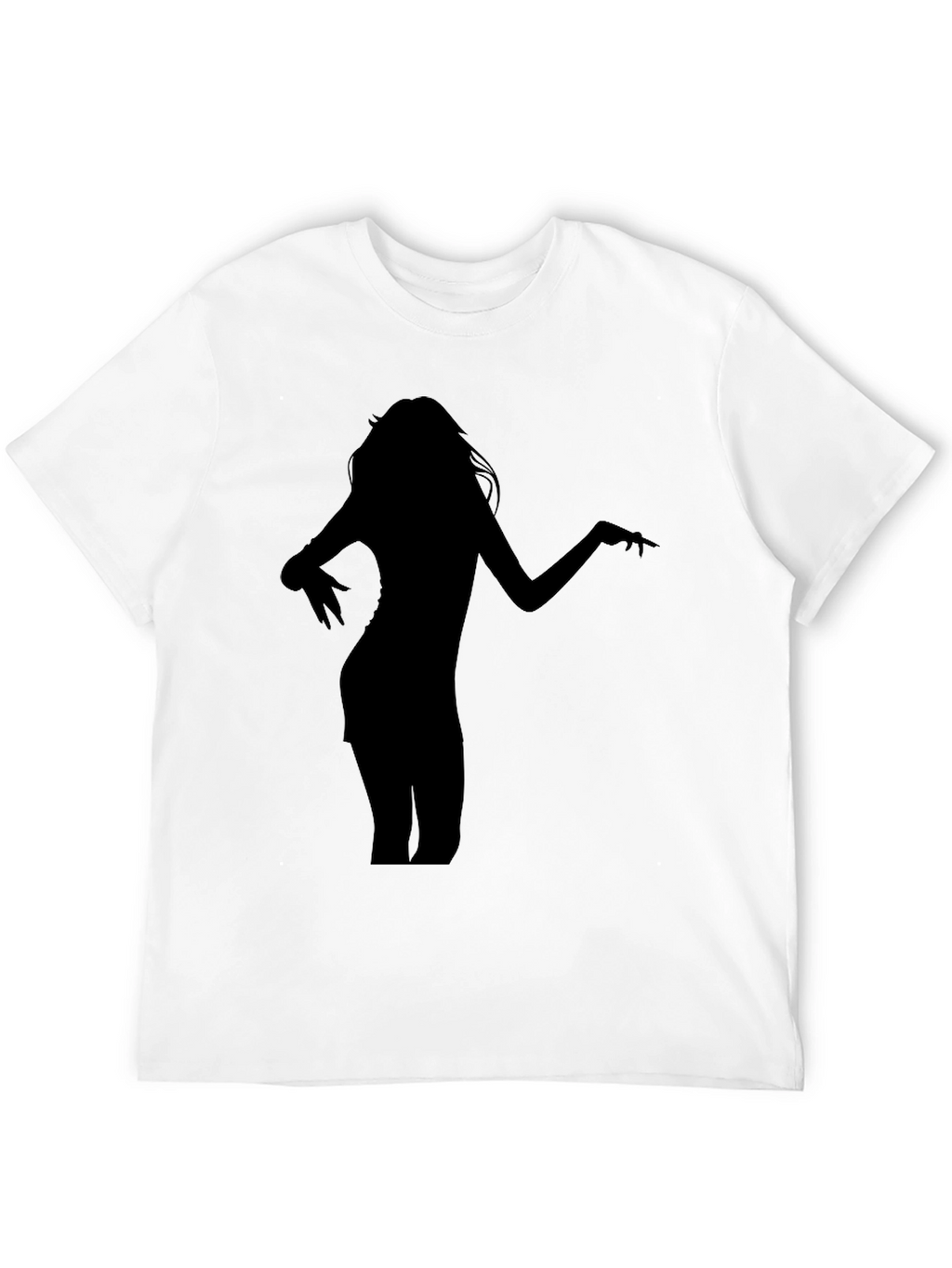 Silhouette Woman Graphic Black T-Shirt