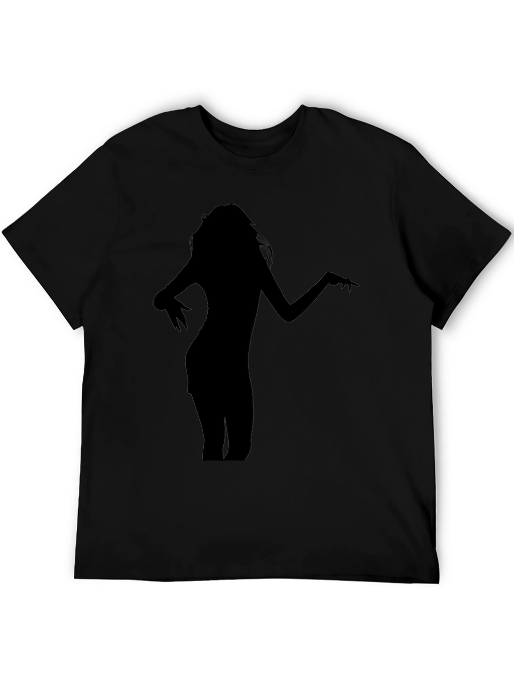 Silhouette Woman Graphic Black T-Shirt
