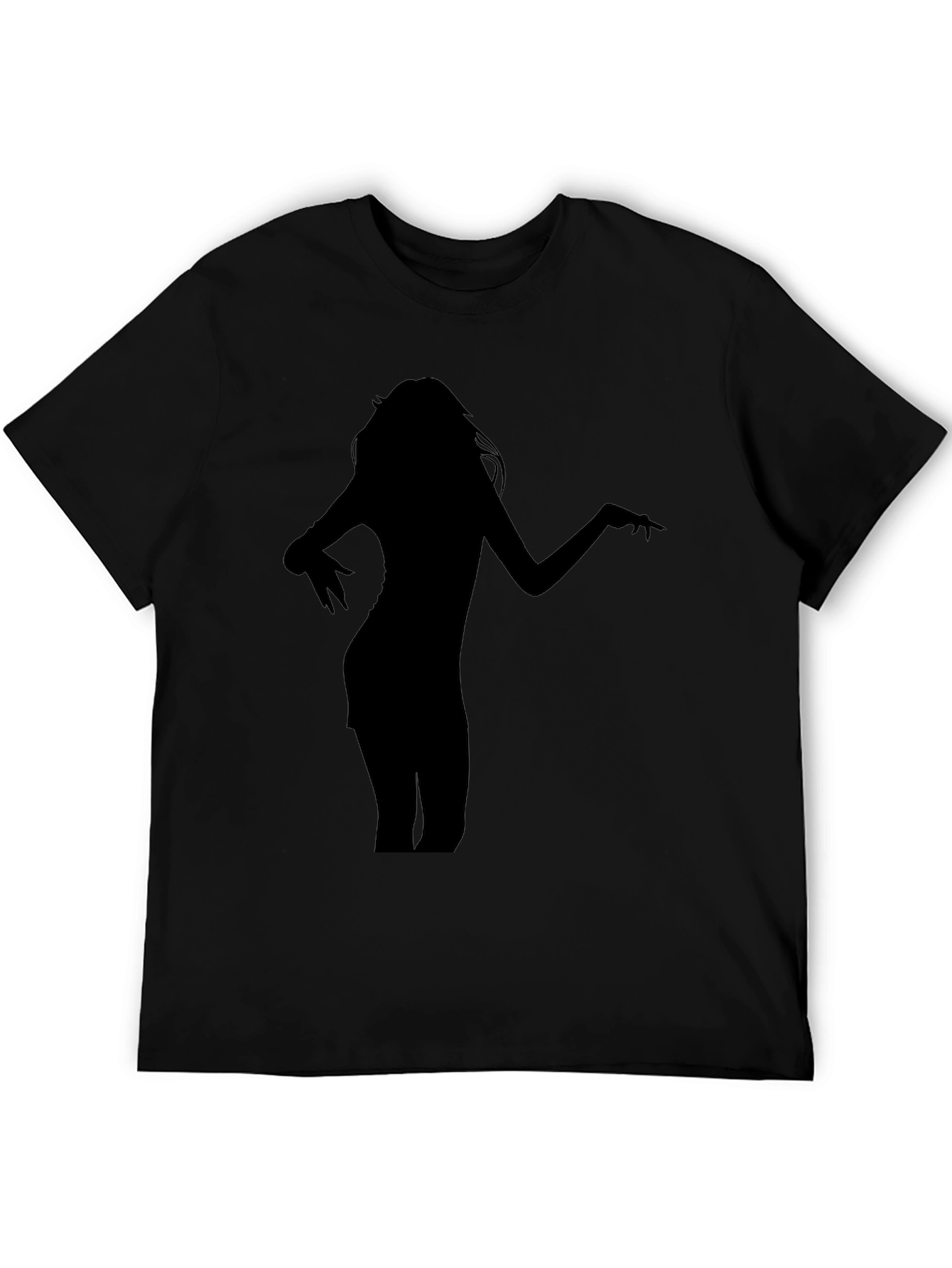 Silhouette Woman Graphic Black T-Shirt