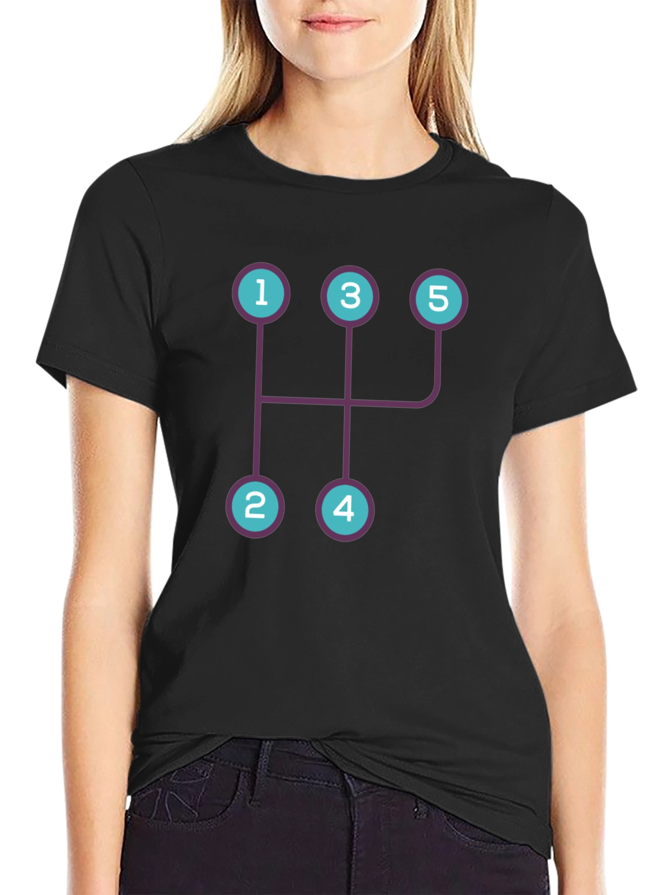 Manual Transmission Shift Pattern Graphic Tee