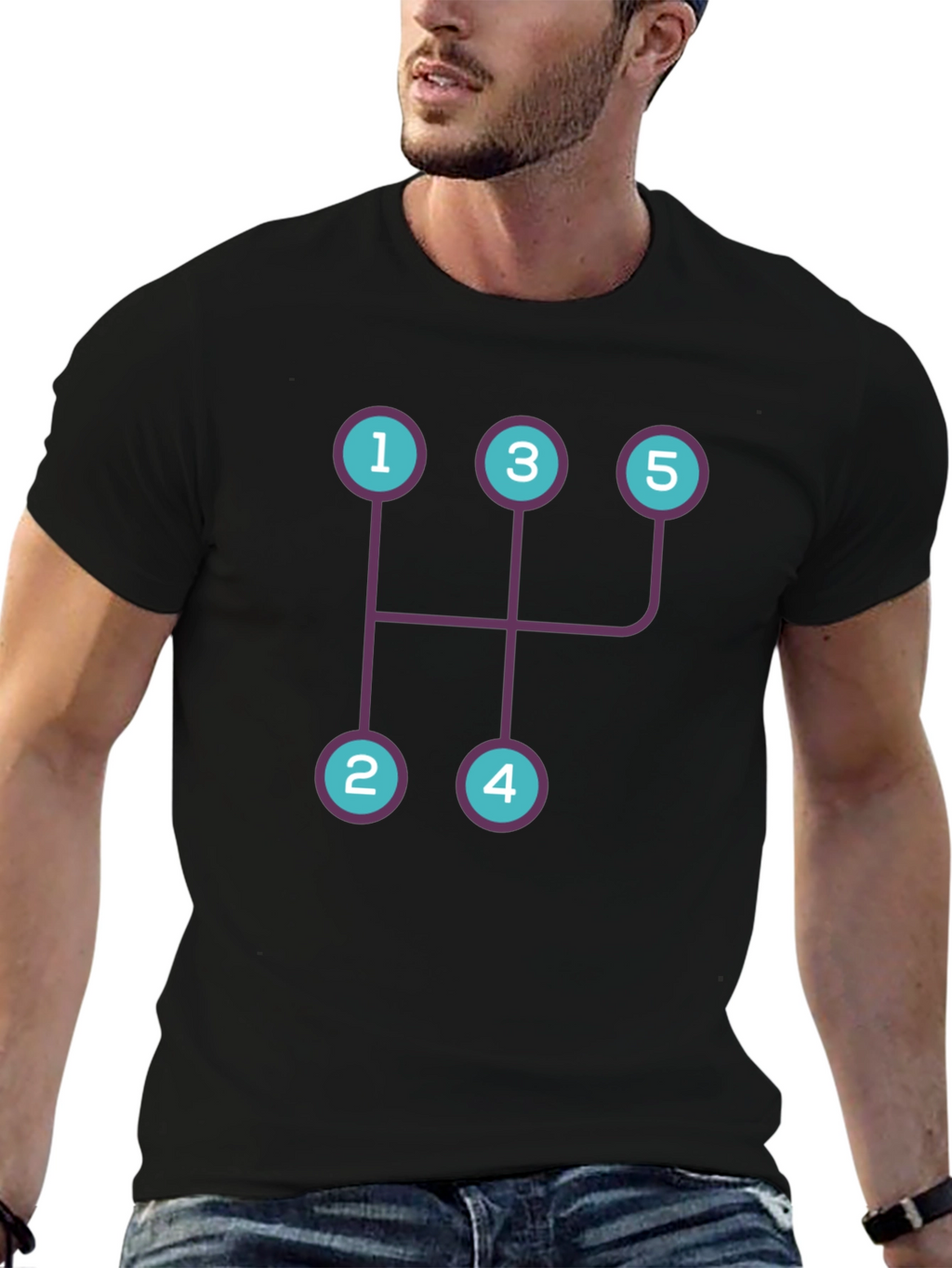 Manual Transmission Shift Pattern Graphic Tee