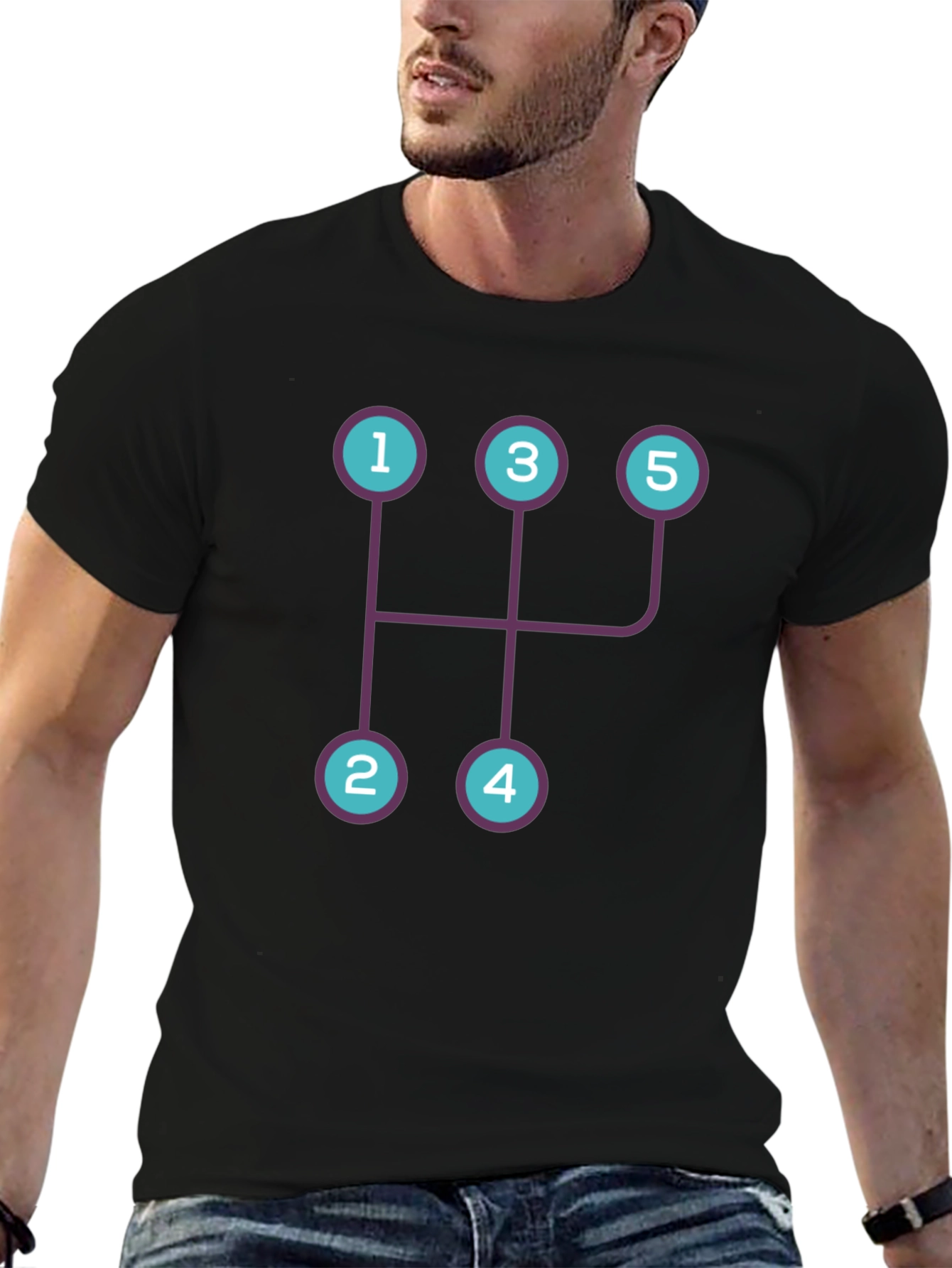 Manual Transmission Shift Pattern Graphic Tee