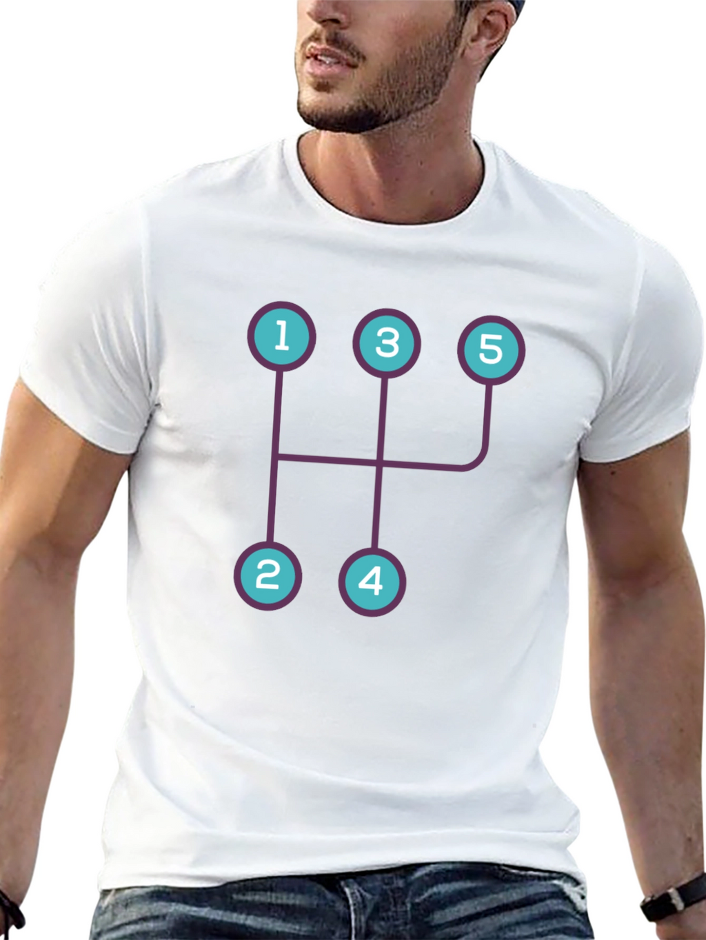 Manual Transmission Shift Pattern Graphic Tee