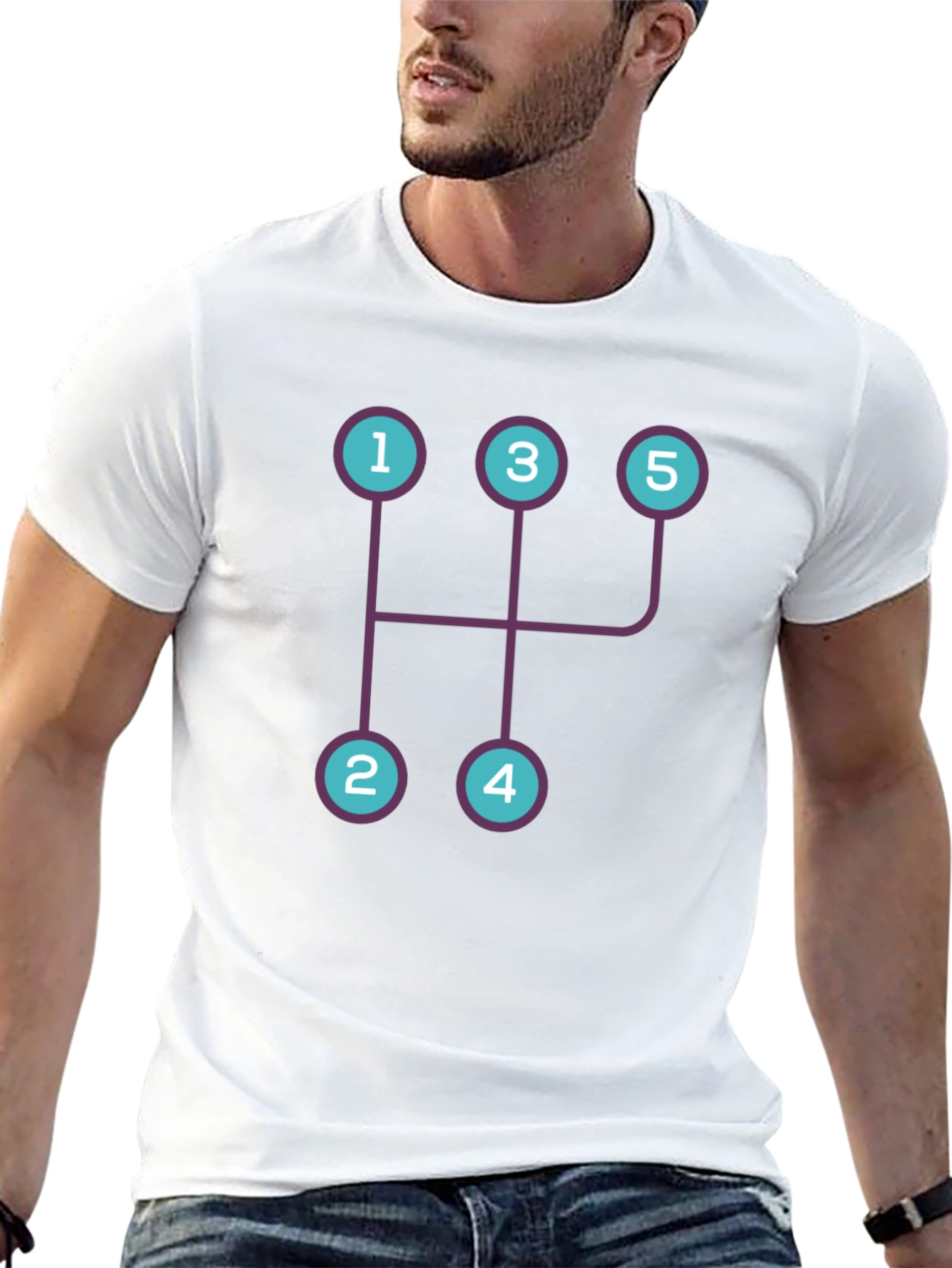 Manual Transmission Shift Pattern Graphic Tee
