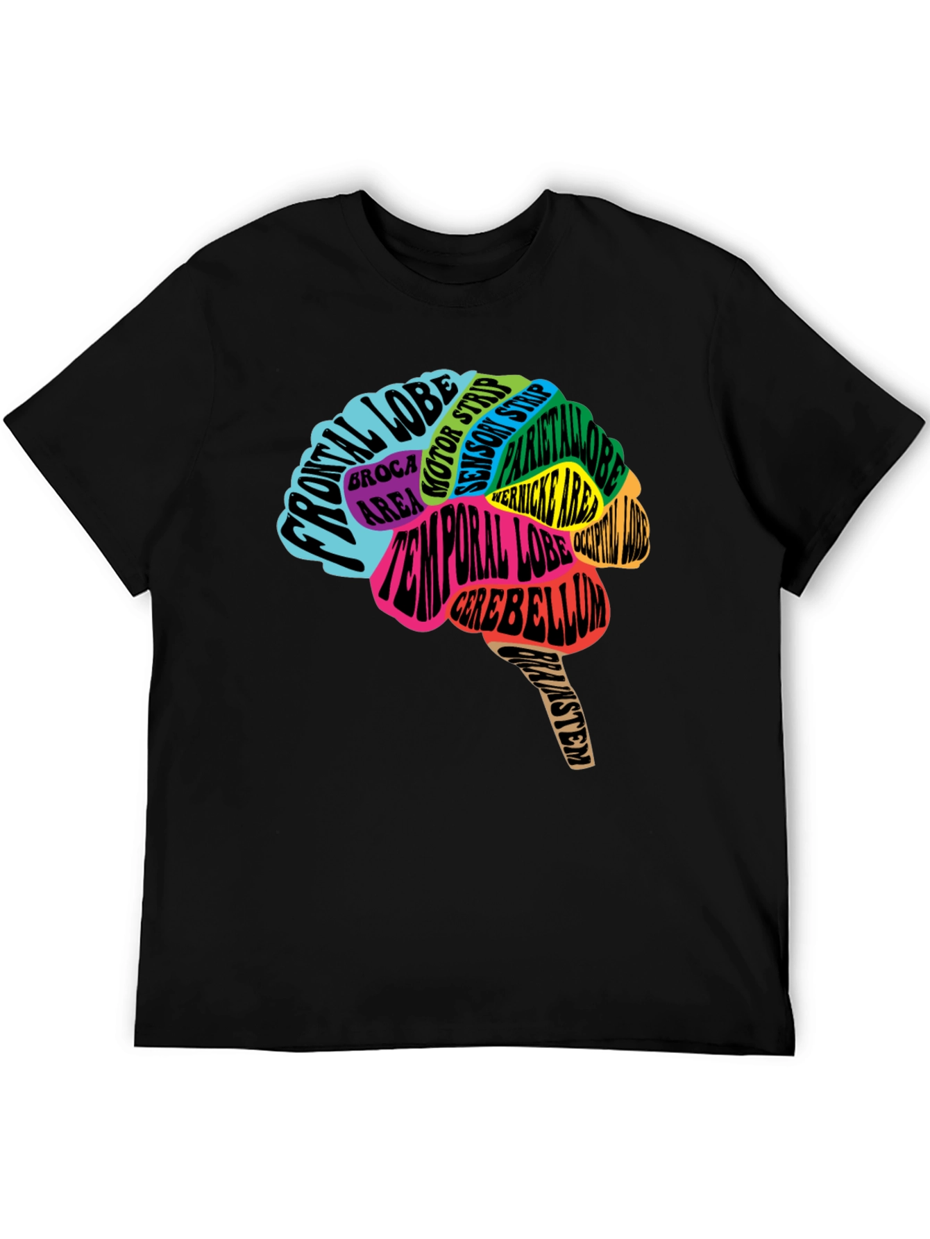 Anatomical Brain T-Shirt - Colorful Neurology Tee