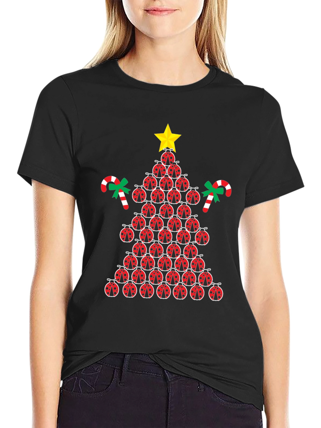 Ladybug Christmas Tree Graphic Tee