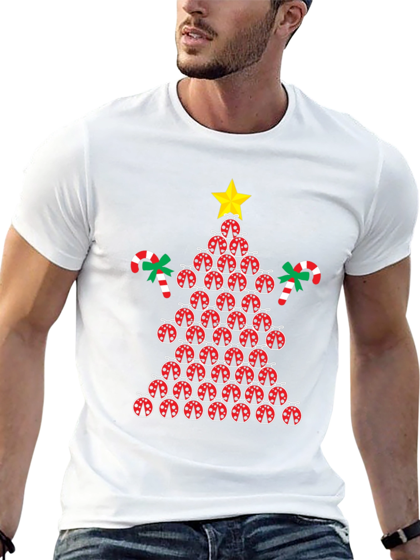 Ladybug Christmas Tree Graphic Tee