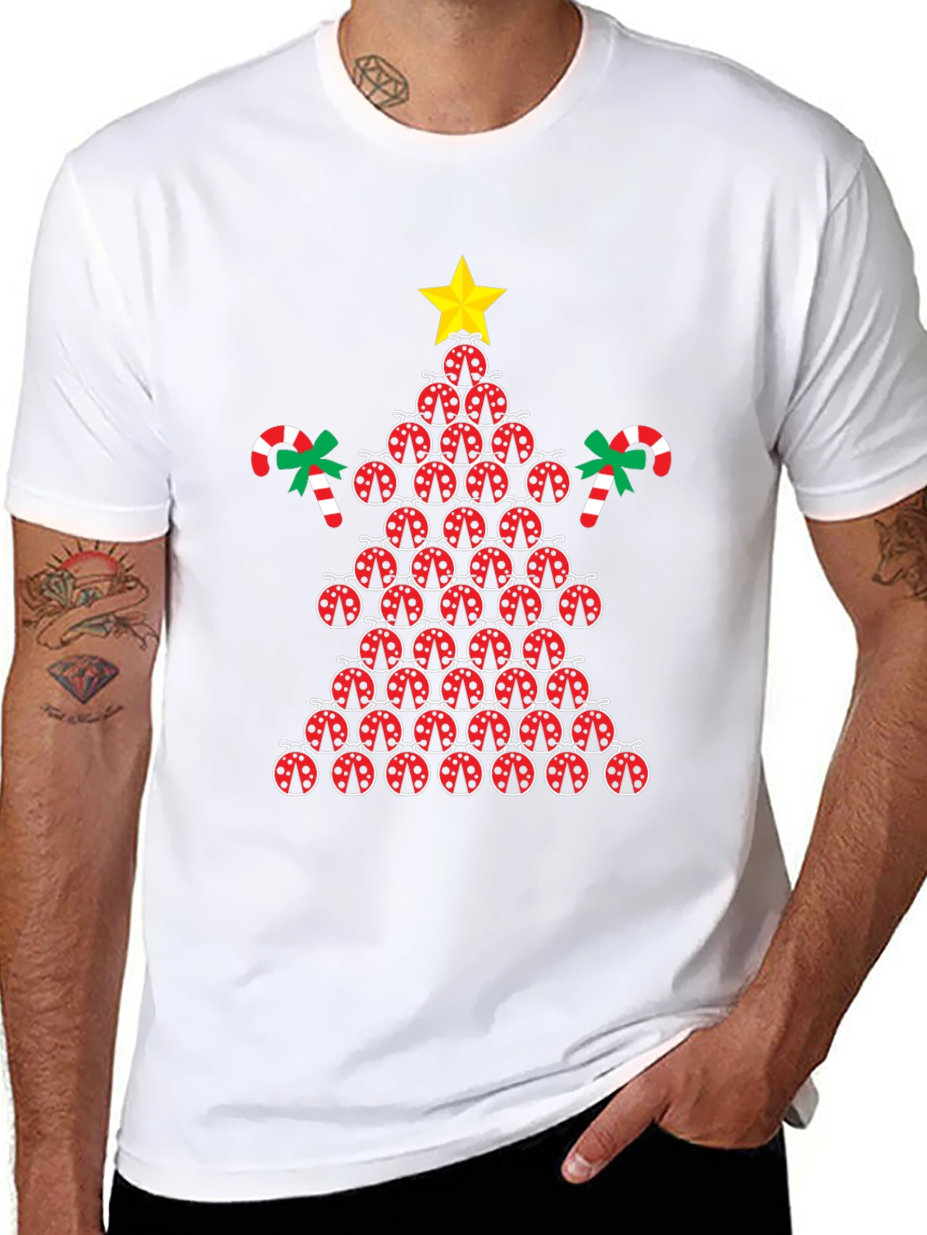 Ladybug Christmas Tree Graphic Tee