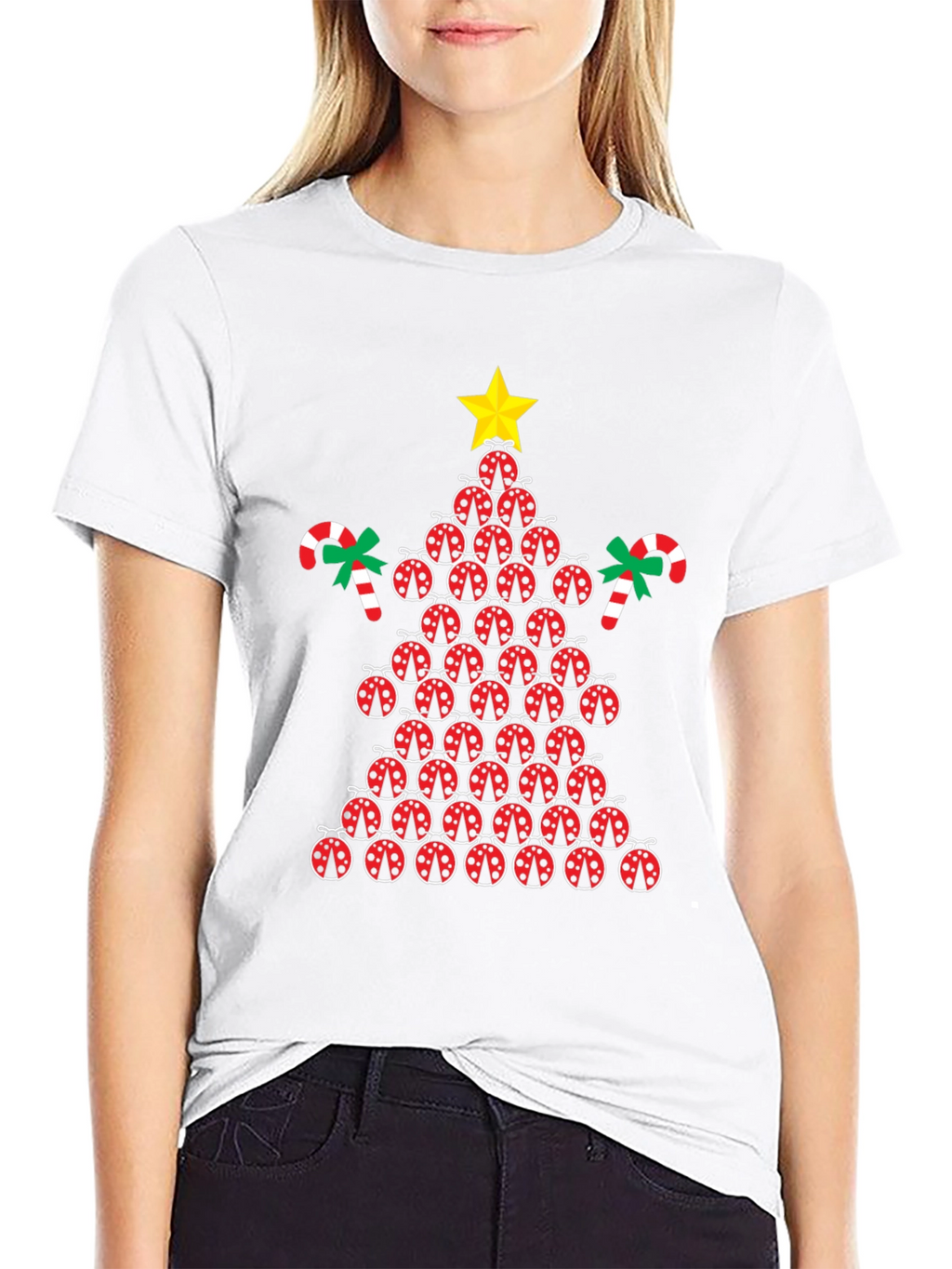 Ladybug Christmas Tree Graphic Tee