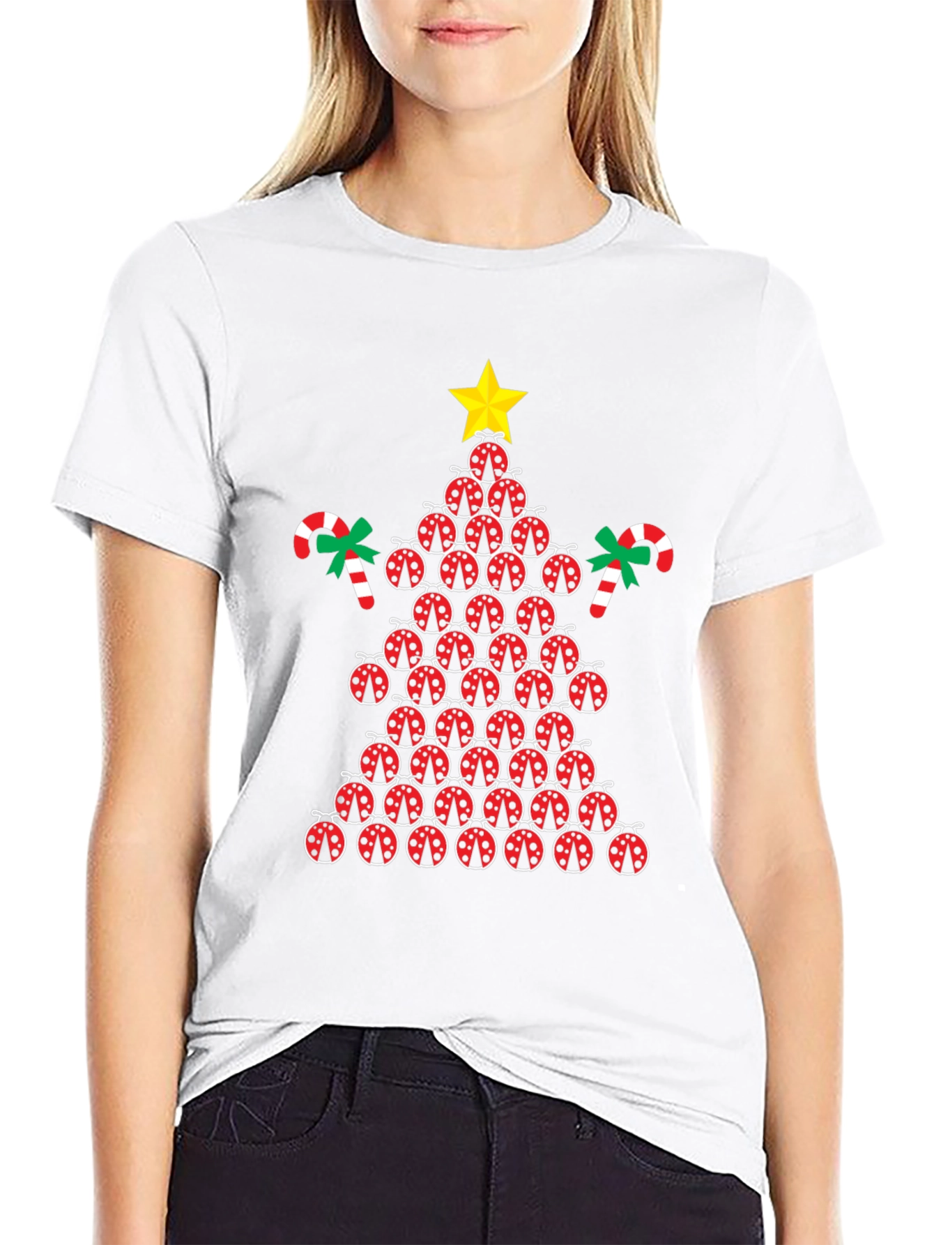 Ladybug Christmas Tree Graphic Tee