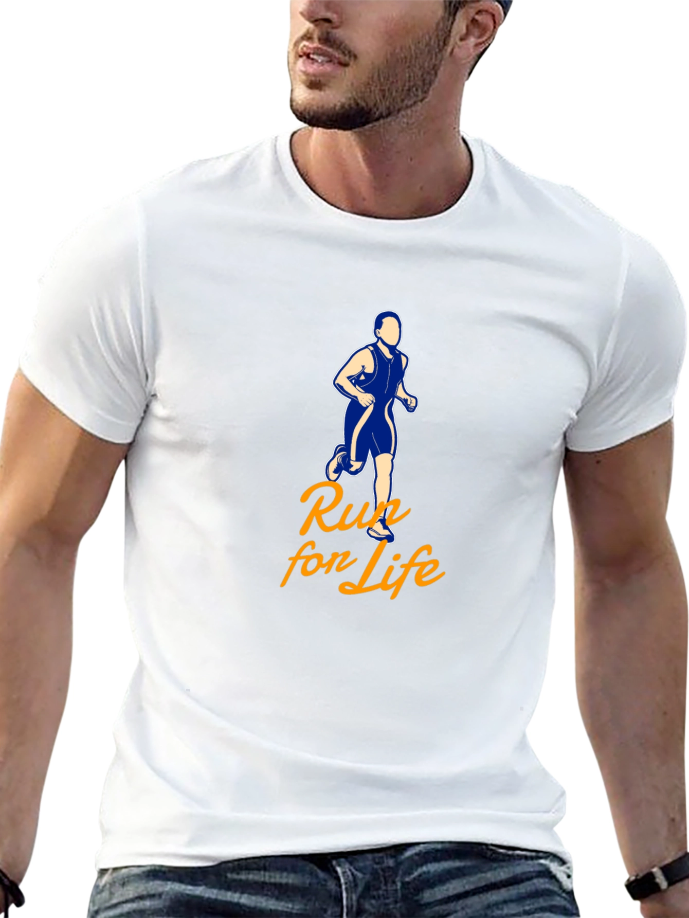 Run for Life Graphic Tee - Black