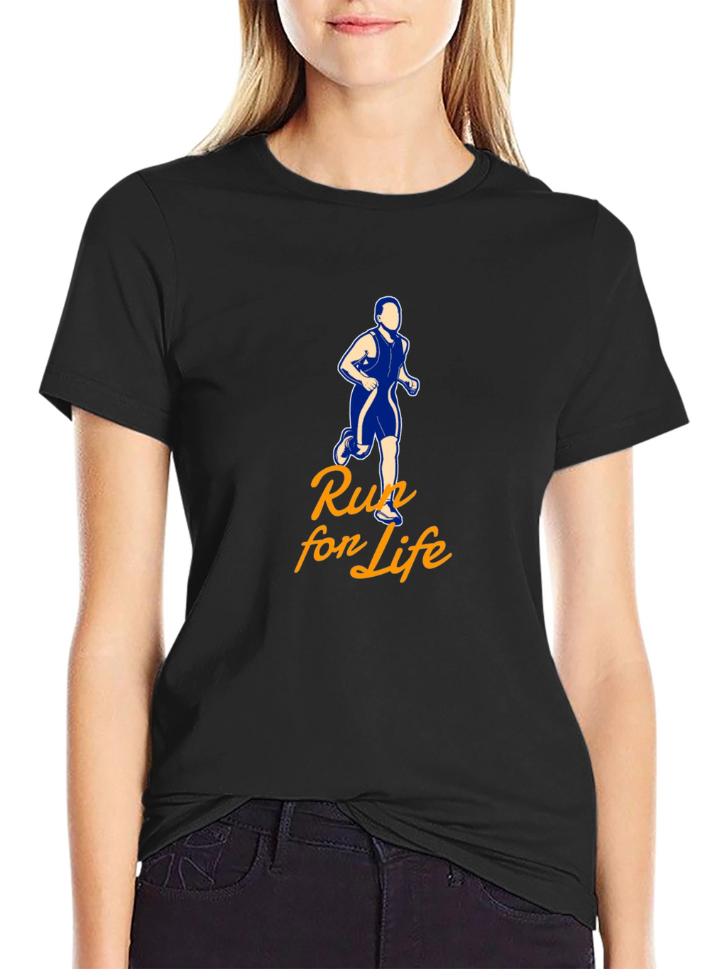 Run for Life Graphic Tee - Black