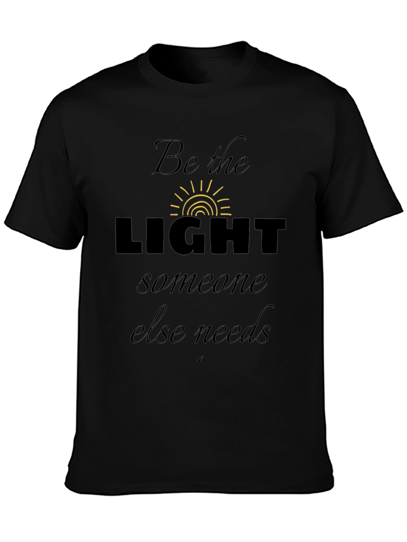 Be The Light Black Graphic Tee