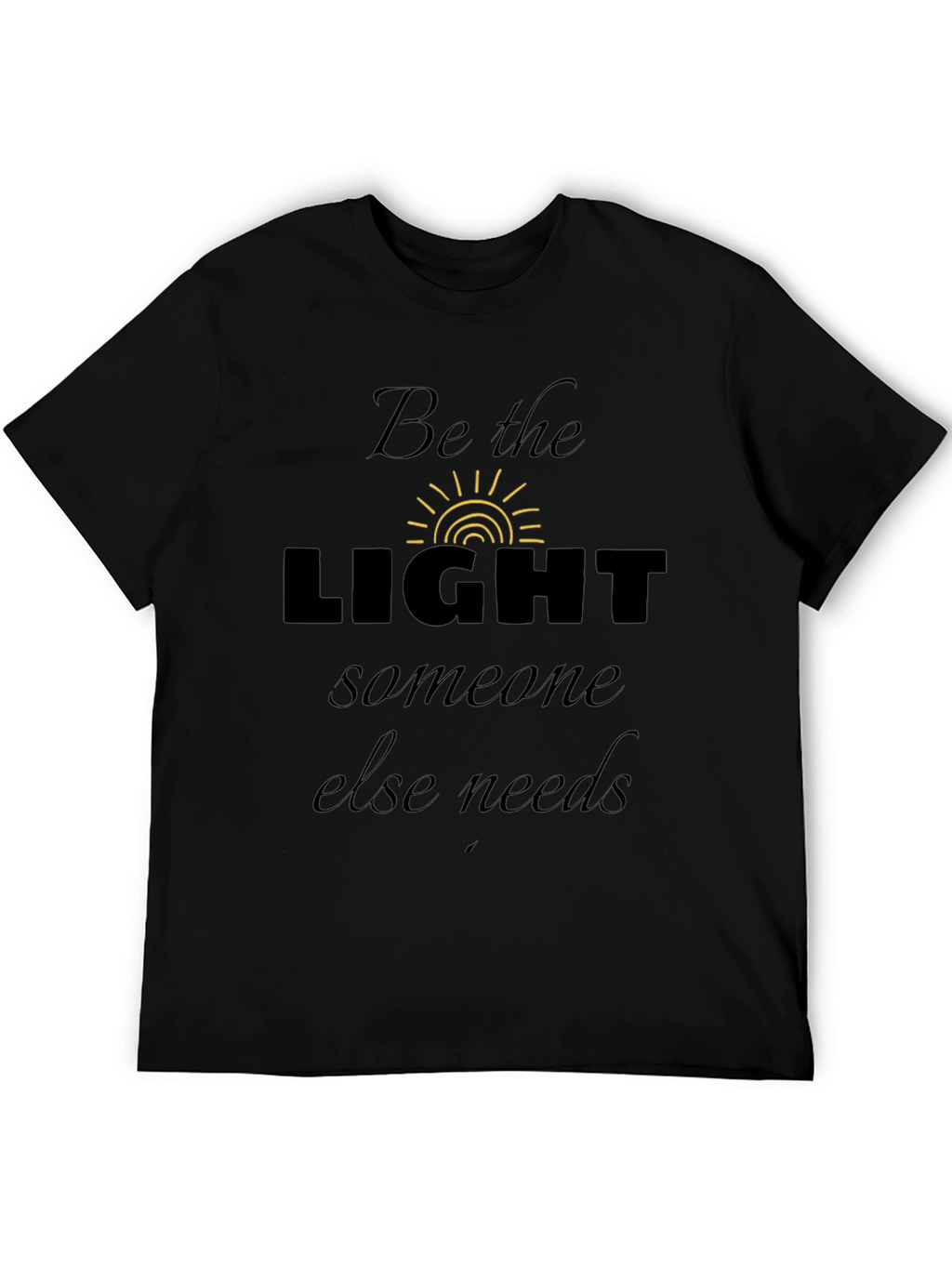 Be The Light Black Graphic Tee