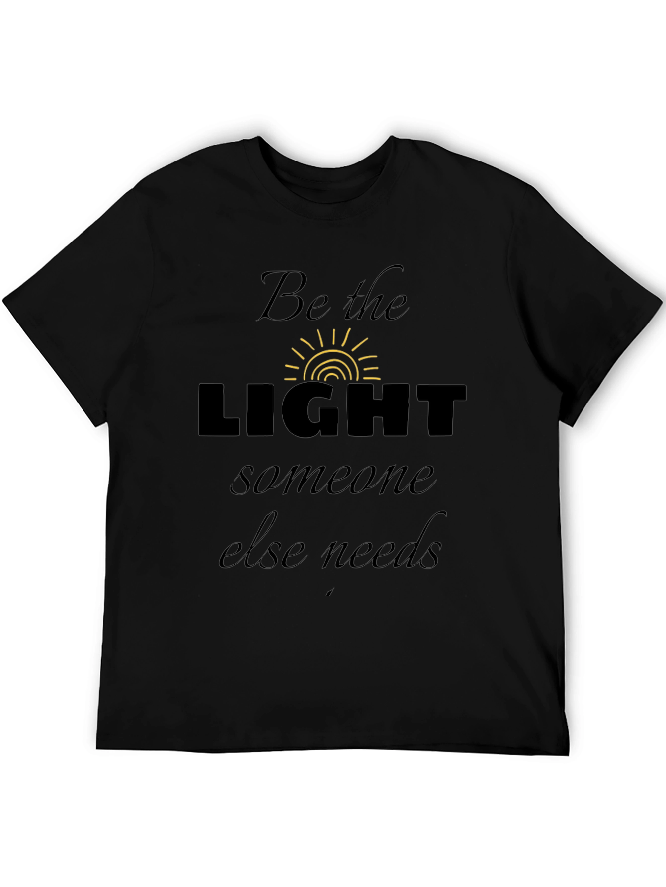 Be The Light Black Graphic Tee