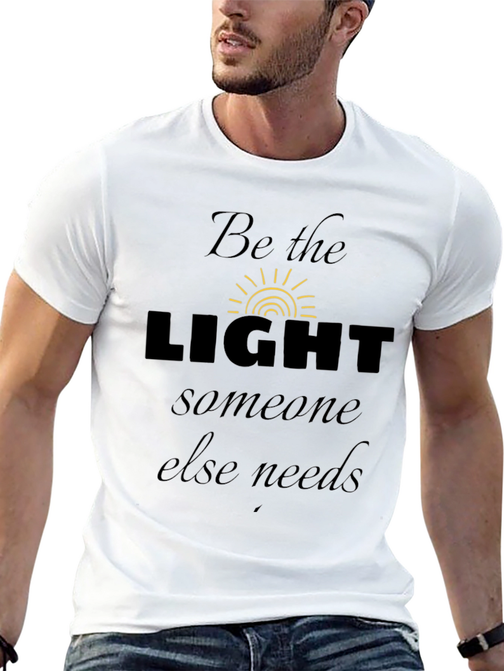 Be The Light Black Graphic Tee