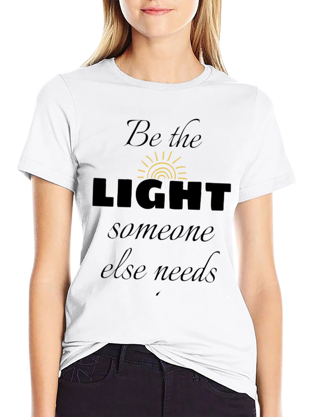 Be The Light Black Graphic Tee