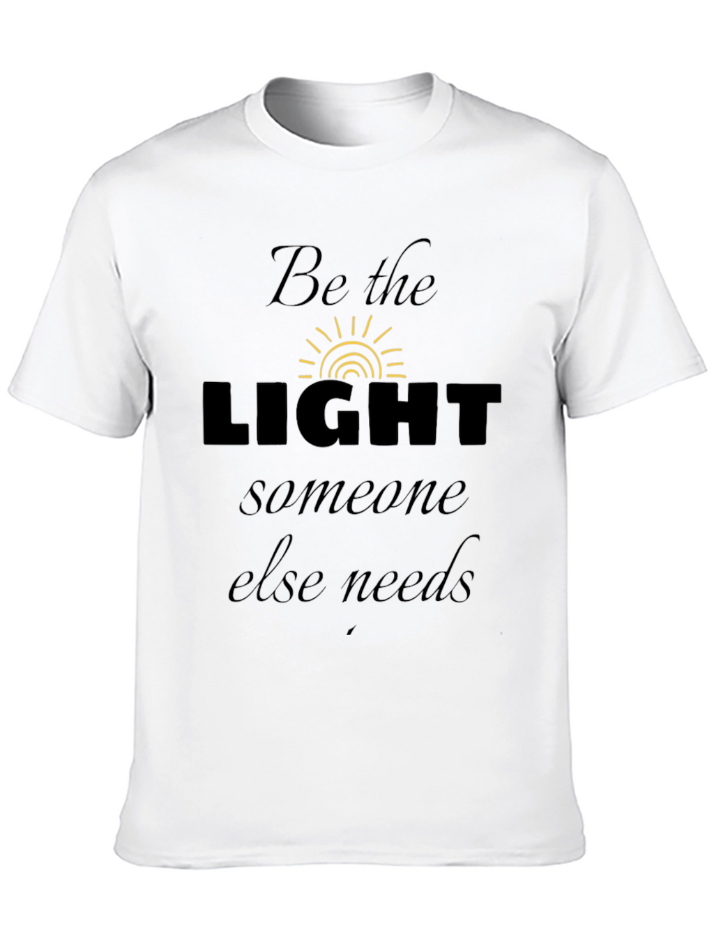 Be The Light Black Graphic Tee