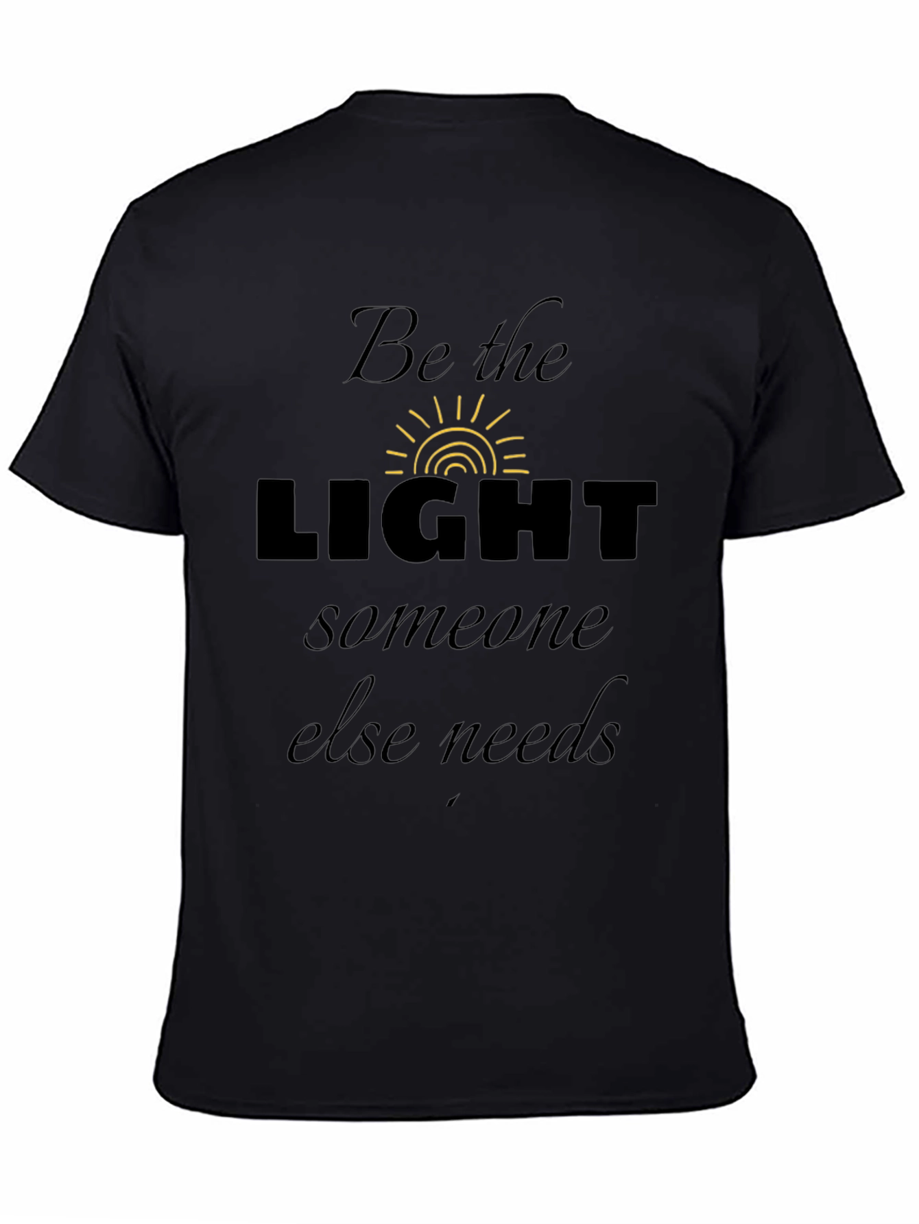 Be The Light Black Graphic Tee