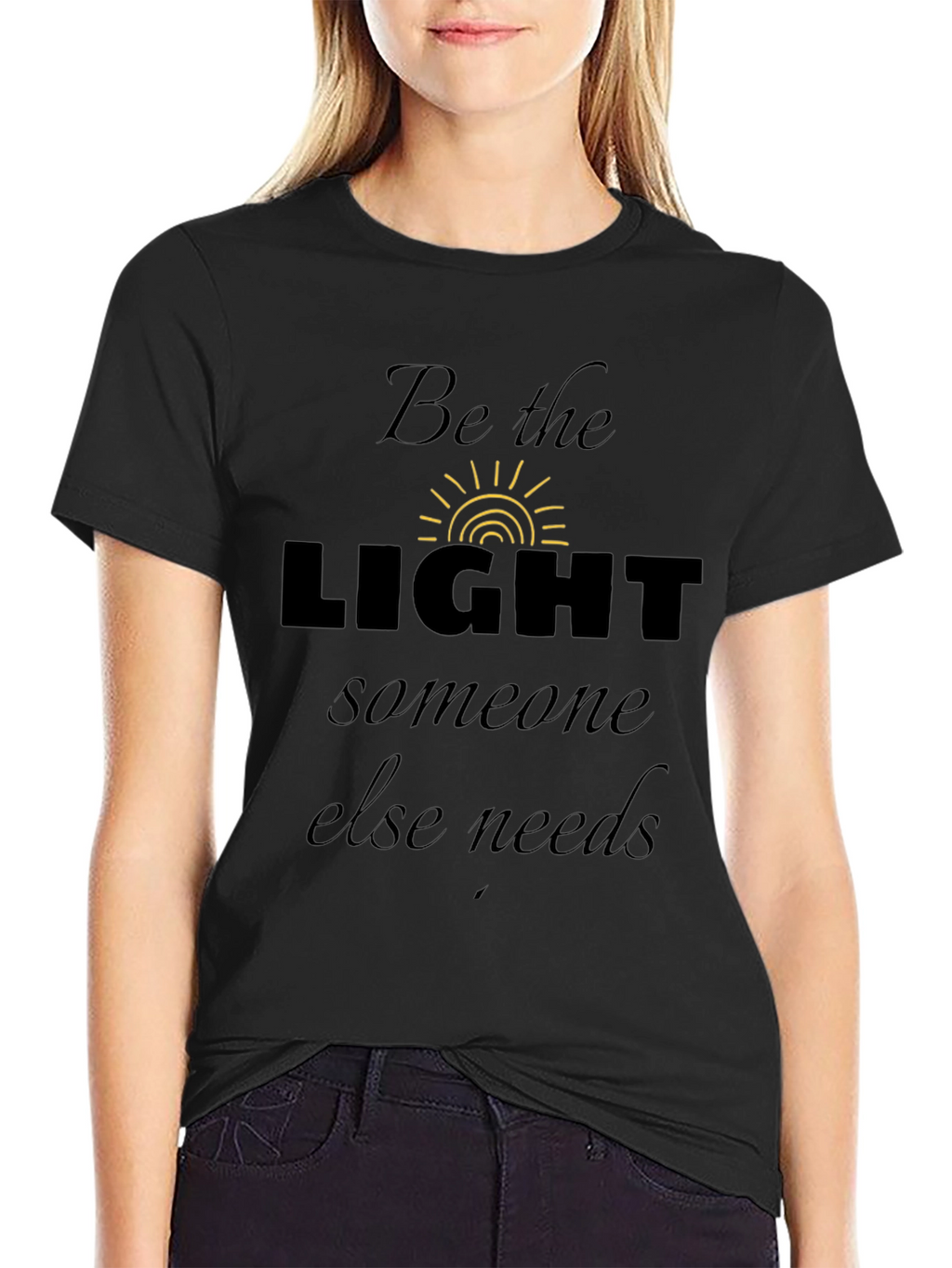 Be The Light Black Graphic Tee