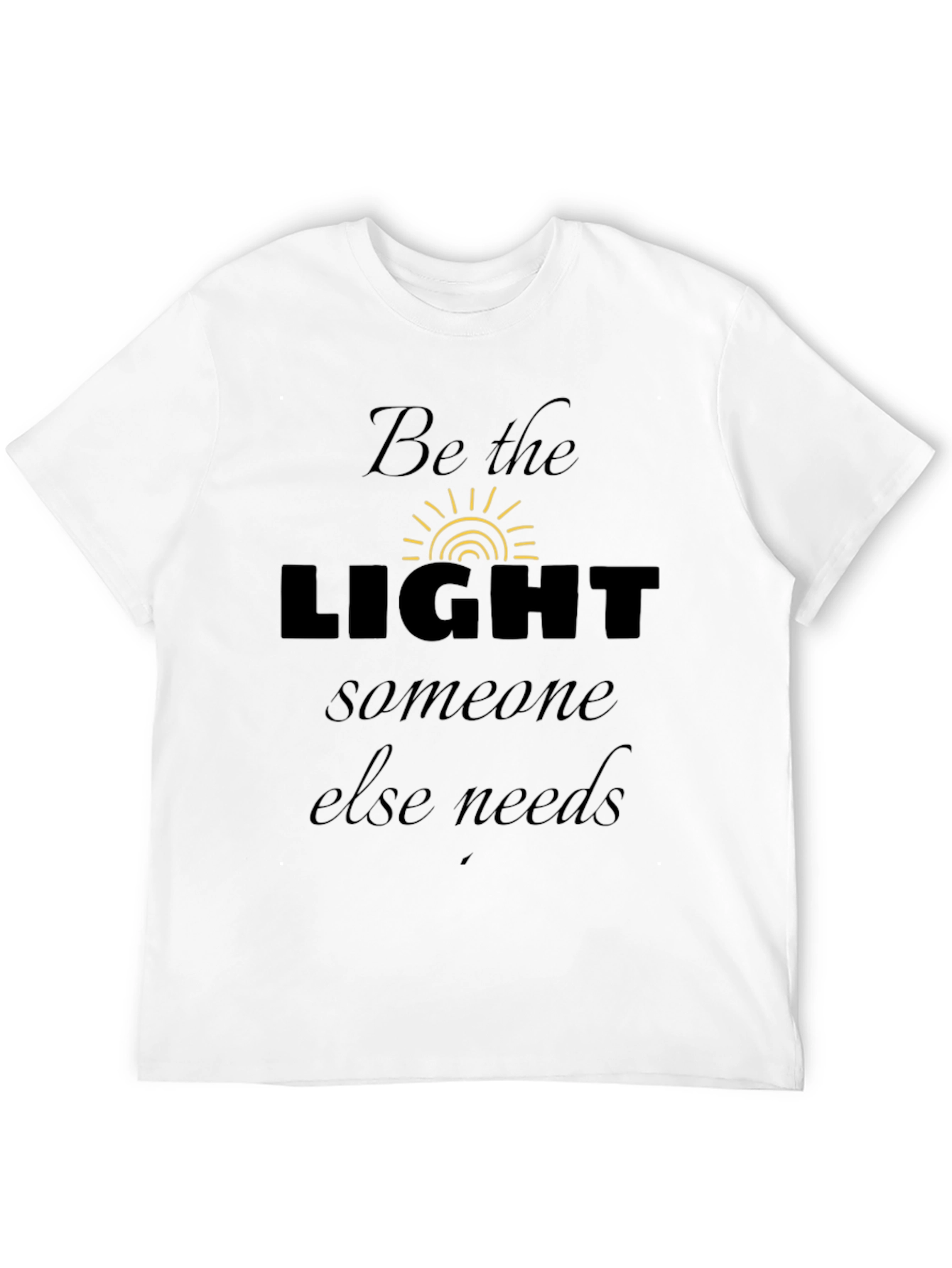 Be The Light Black Graphic Tee