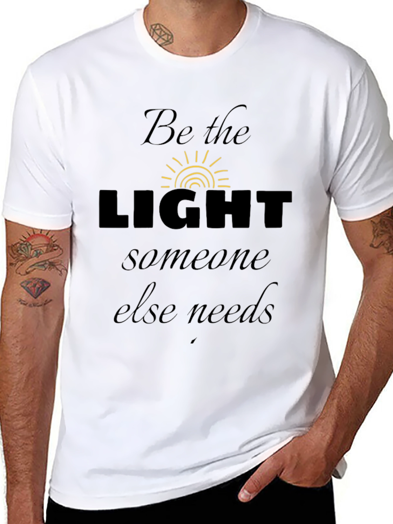 Be The Light Black Graphic Tee