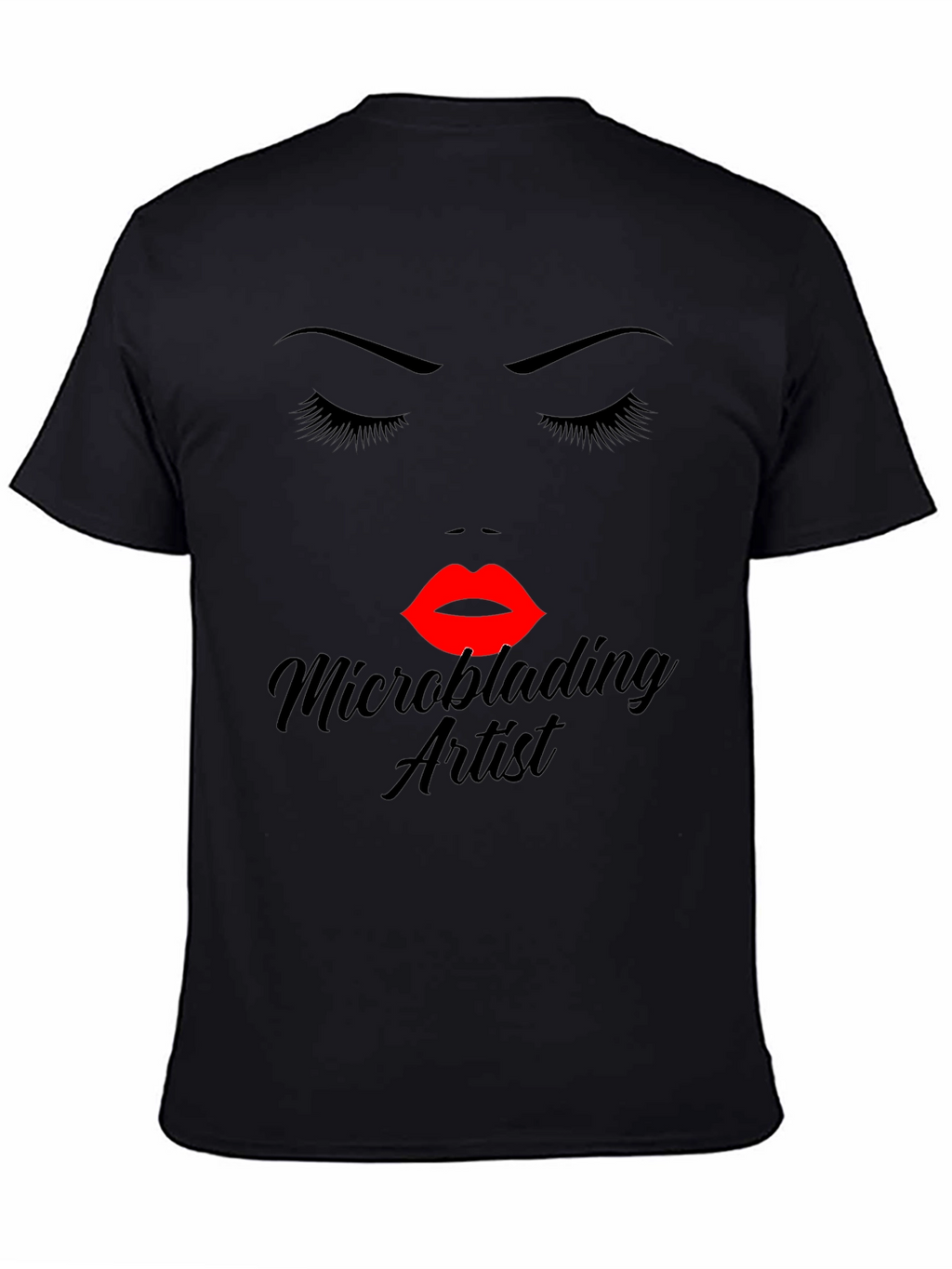 Microblading Artist Graphic Tee - Black Cotton Blend