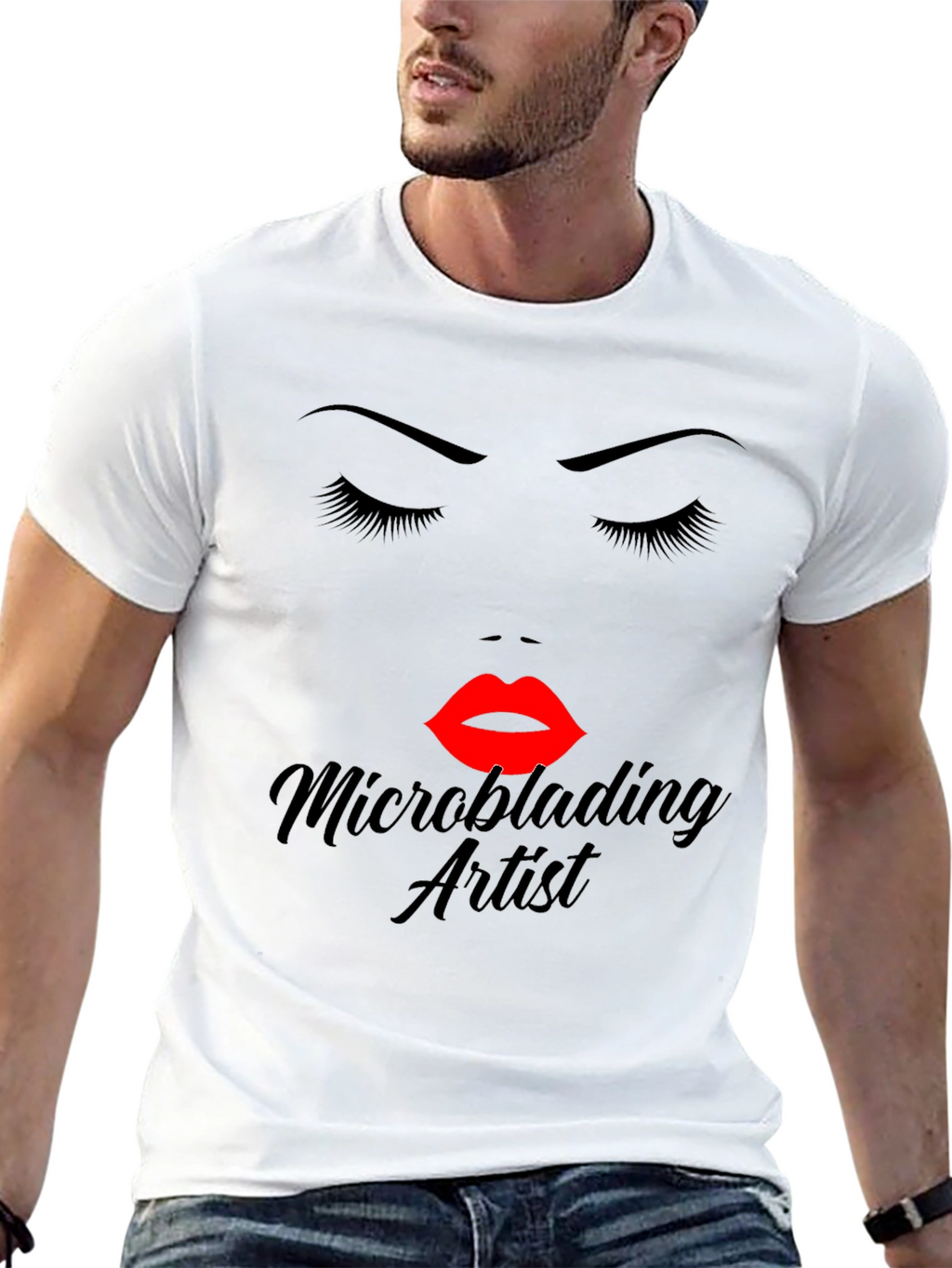 Microblading Artist Graphic Tee - Black Cotton Blend