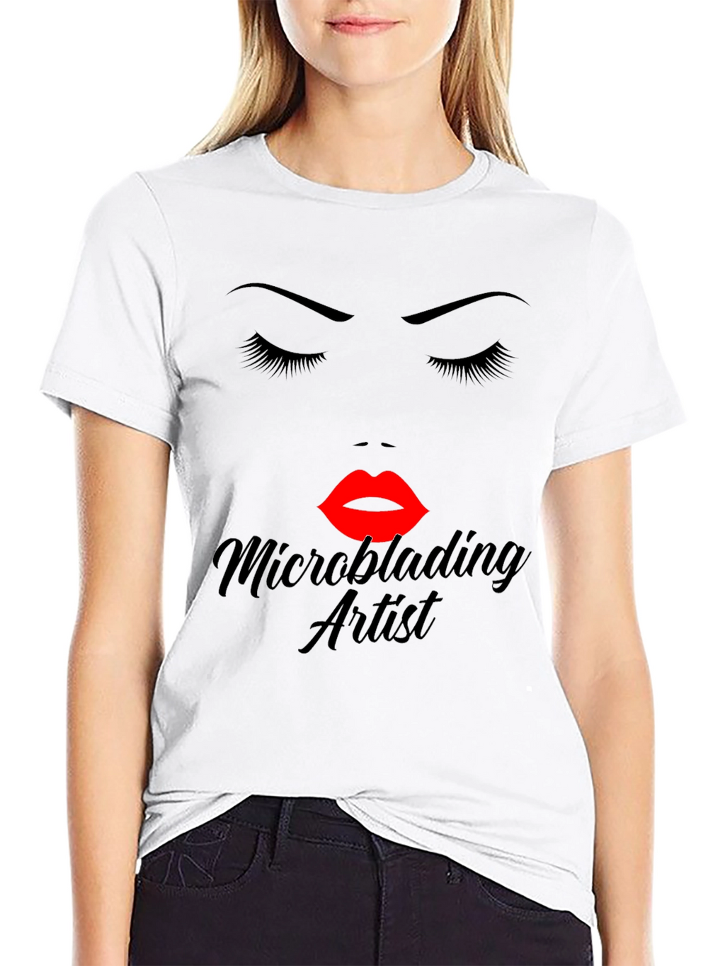 Microblading Artist Graphic Tee - Black Cotton Blend