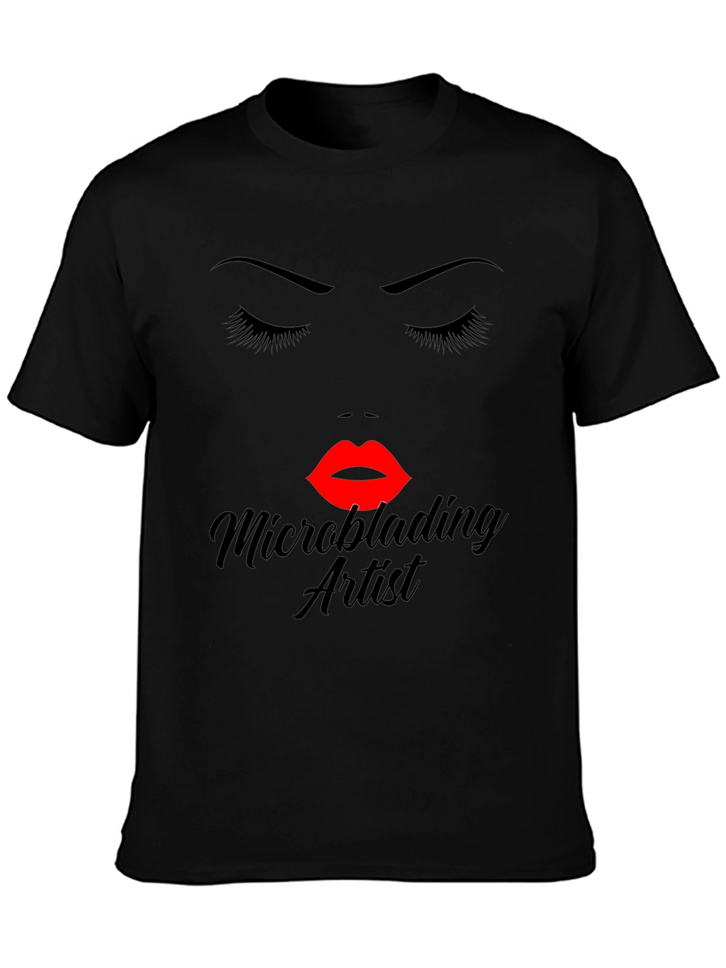 Microblading Artist Graphic Tee - Black Cotton Blend