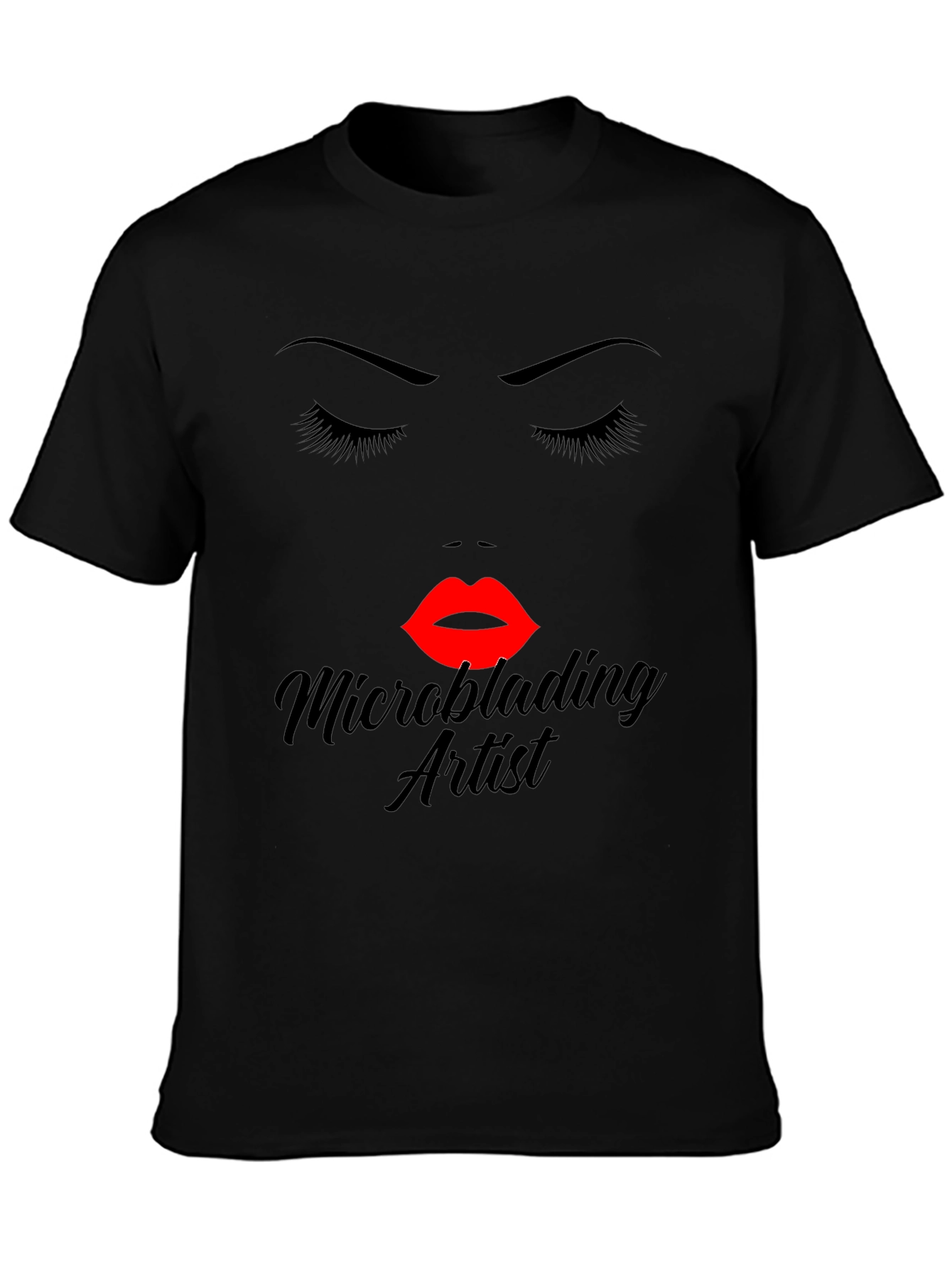Microblading Artist Graphic Tee - Black Cotton Blend