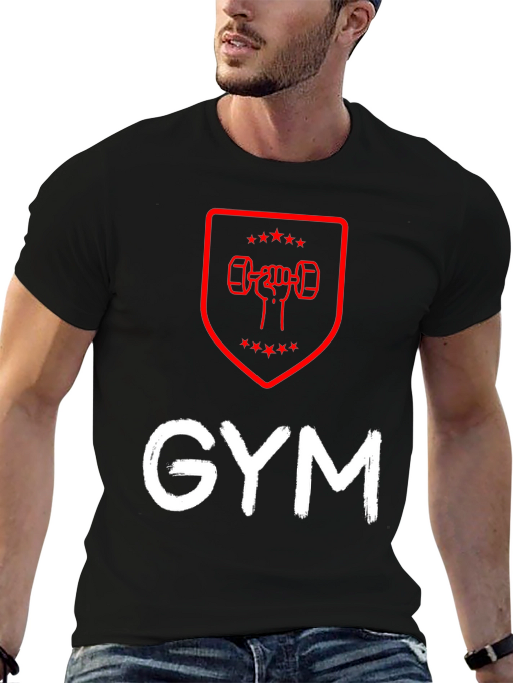 Gym Workout Black T-Shirt - Fitness Motivation