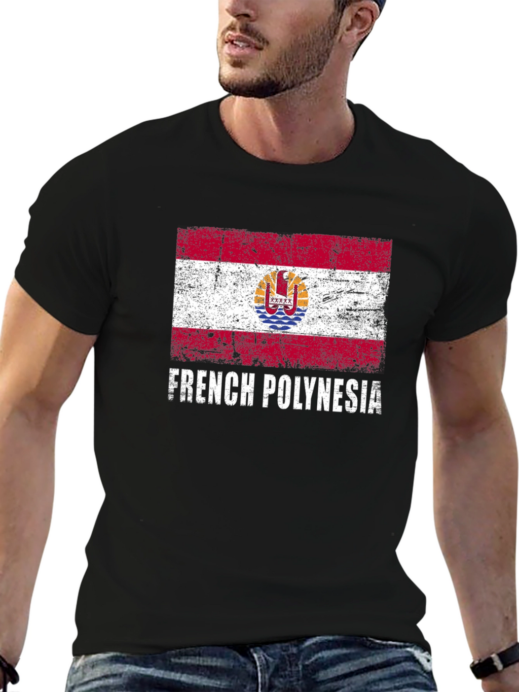 French Polynesia Flag Graphic Tee