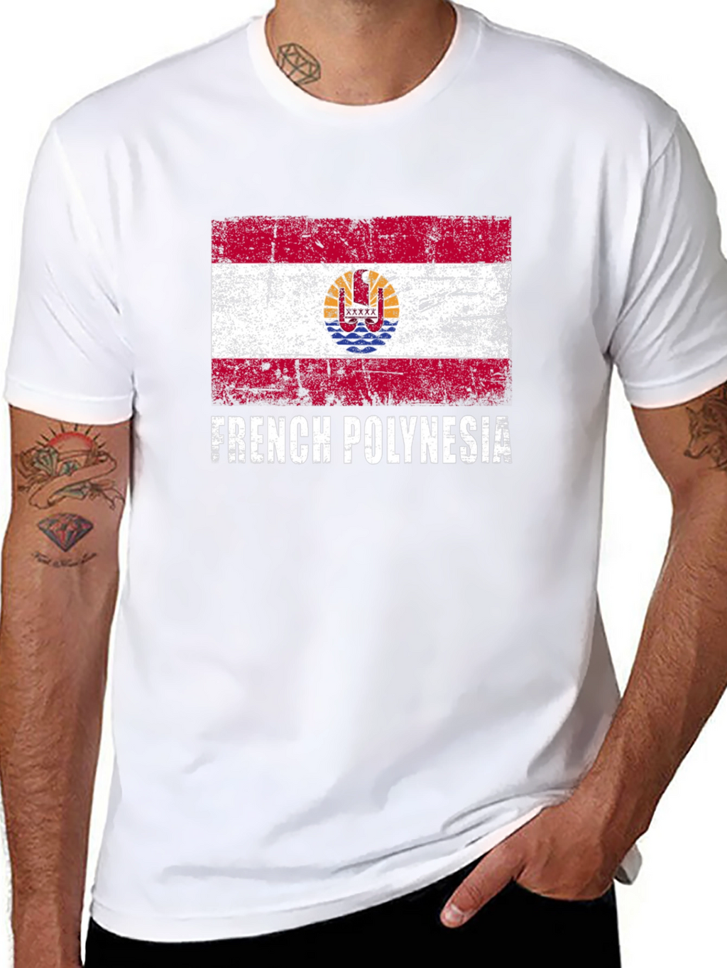 French Polynesia Flag Graphic Tee