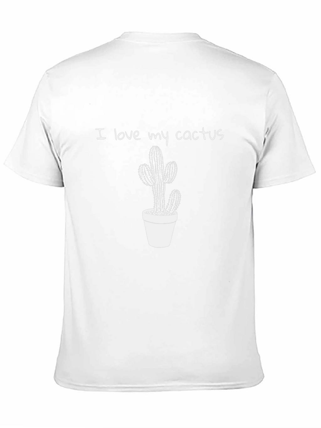I Love My Cactus Black T-Shirt