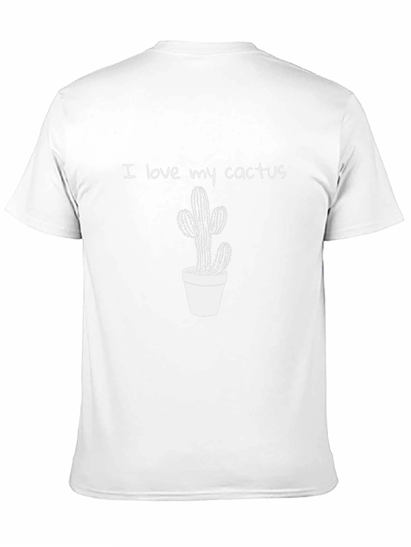I Love My Cactus Black T-Shirt