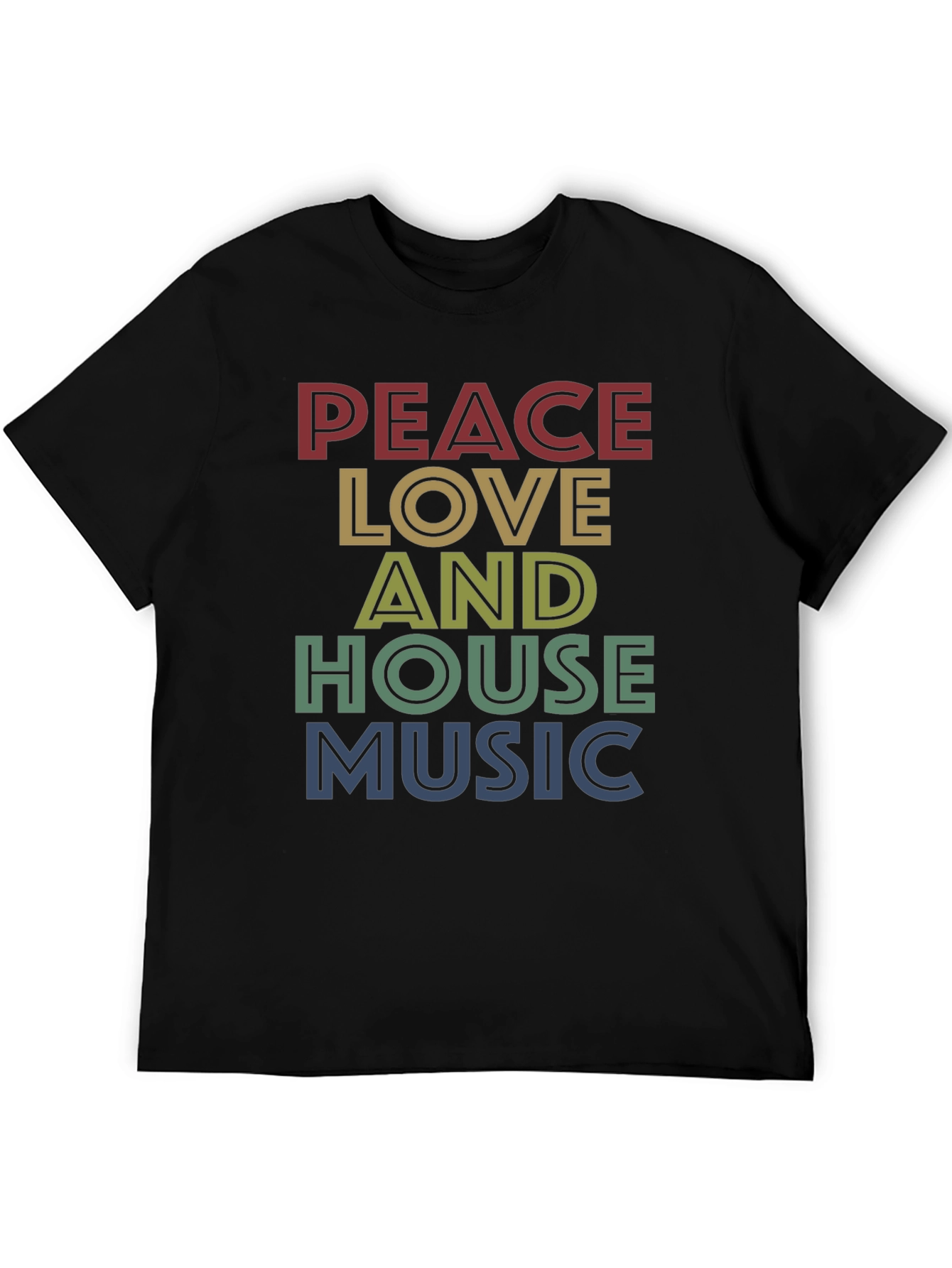 Peace Love House Music Graphic Tee