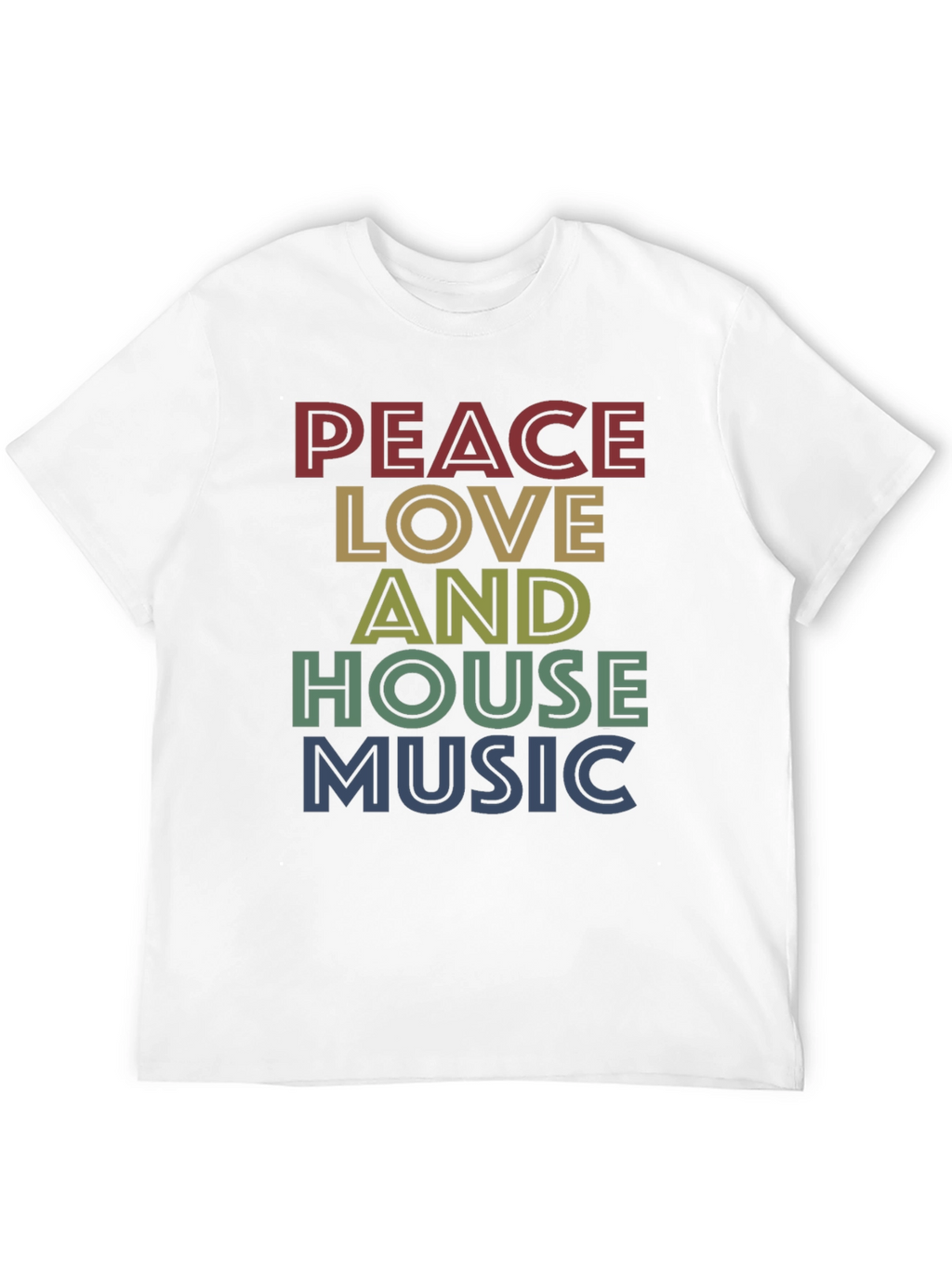 Peace Love House Music Graphic Tee