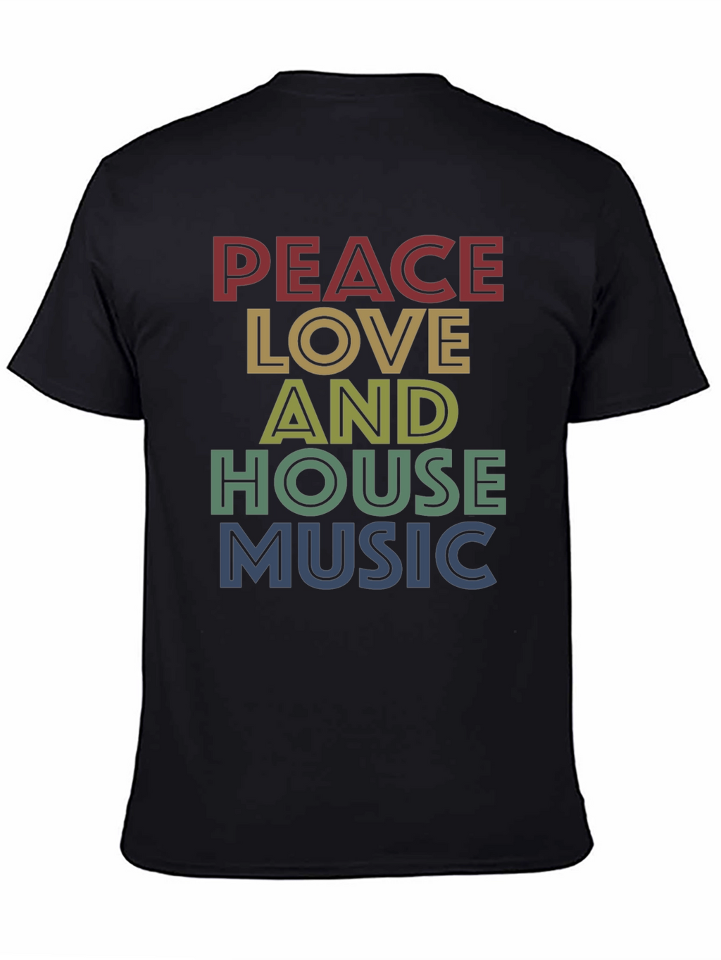 Peace Love House Music Graphic Tee