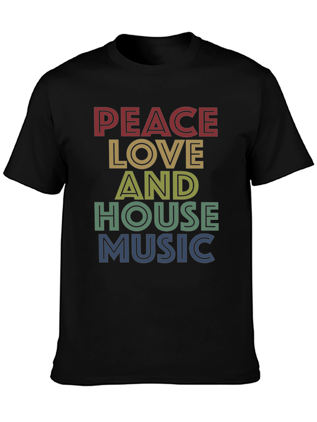 Peace Love House Music Graphic Tee